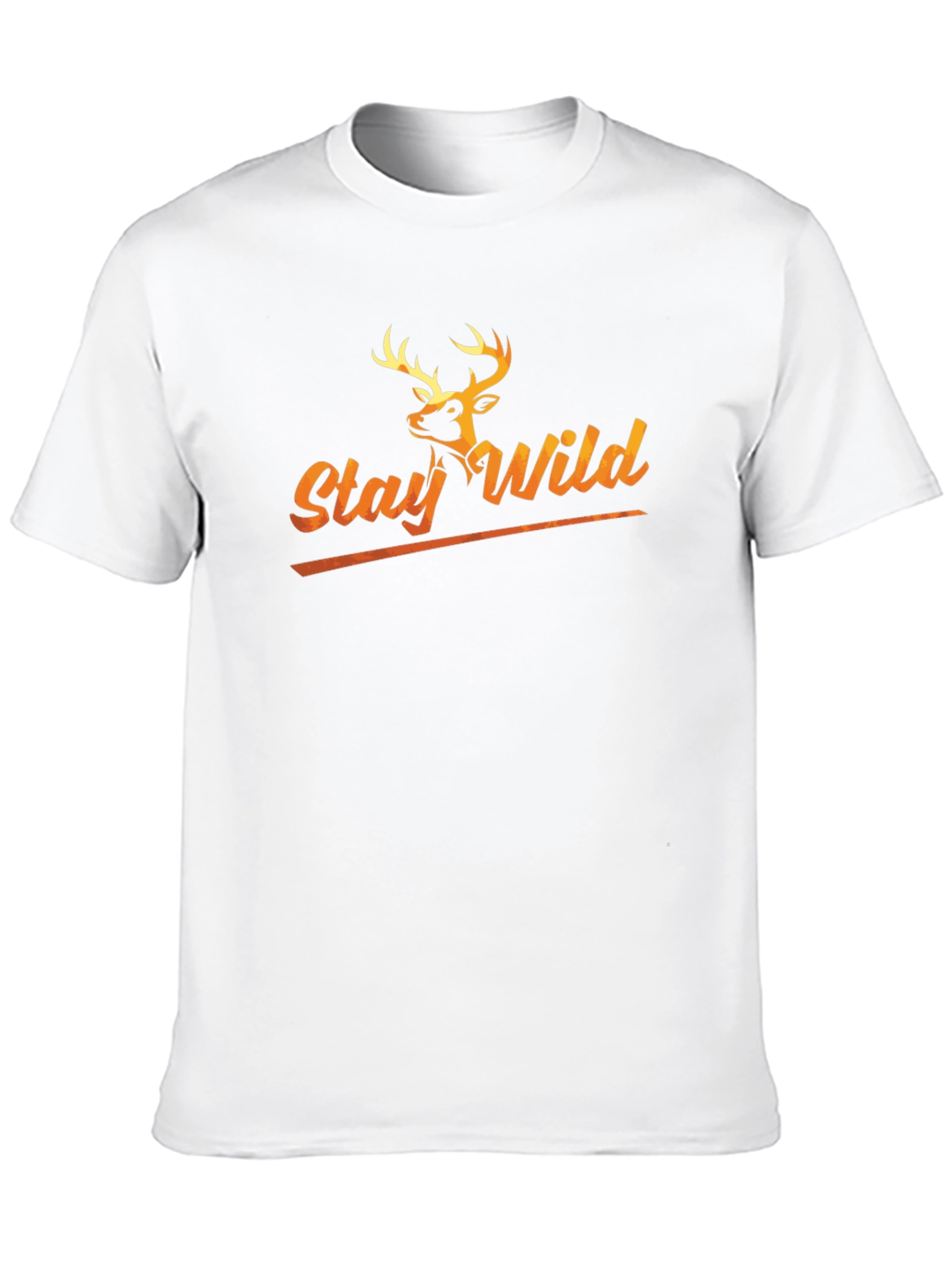 Stay Wild Deer Graphic Tee - Black T-Shirt