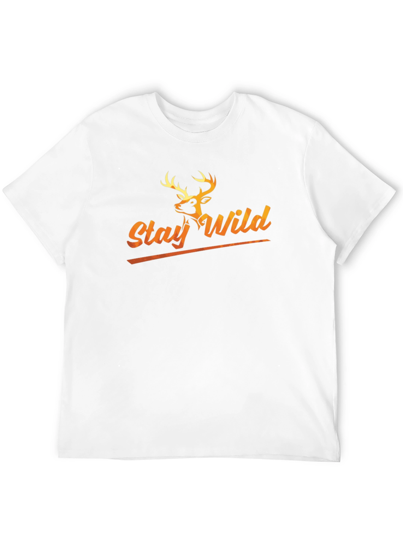 Stay Wild Deer Graphic Tee - Black T-Shirt