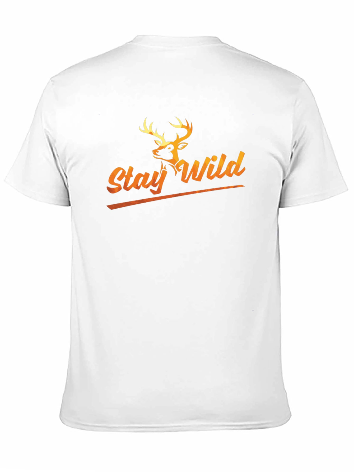 Stay Wild Deer Graphic Tee - Black T-Shirt