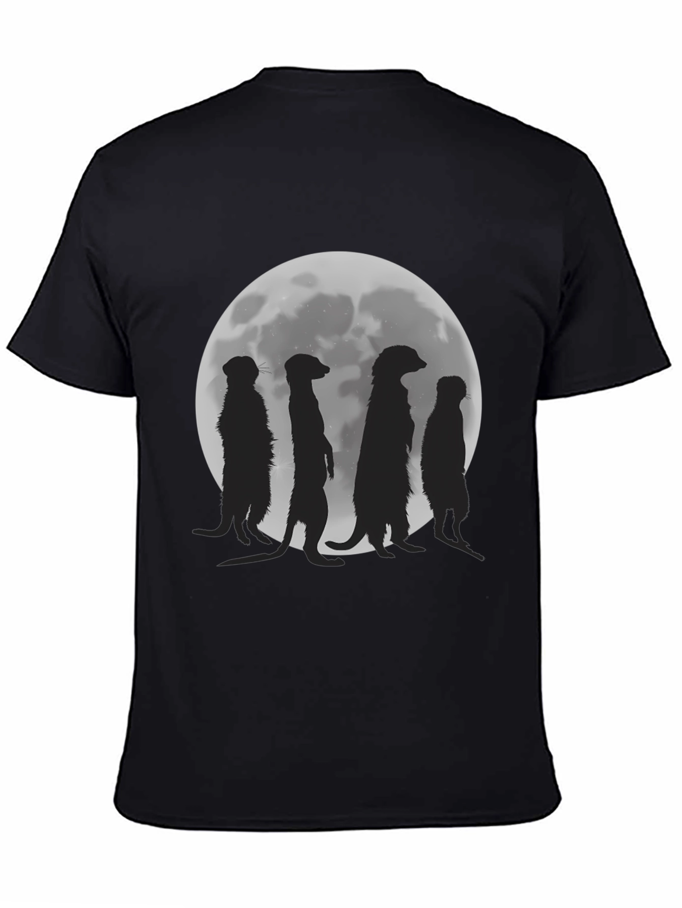 Meerkat Silhouette Moon Graphic Tee - Unisex