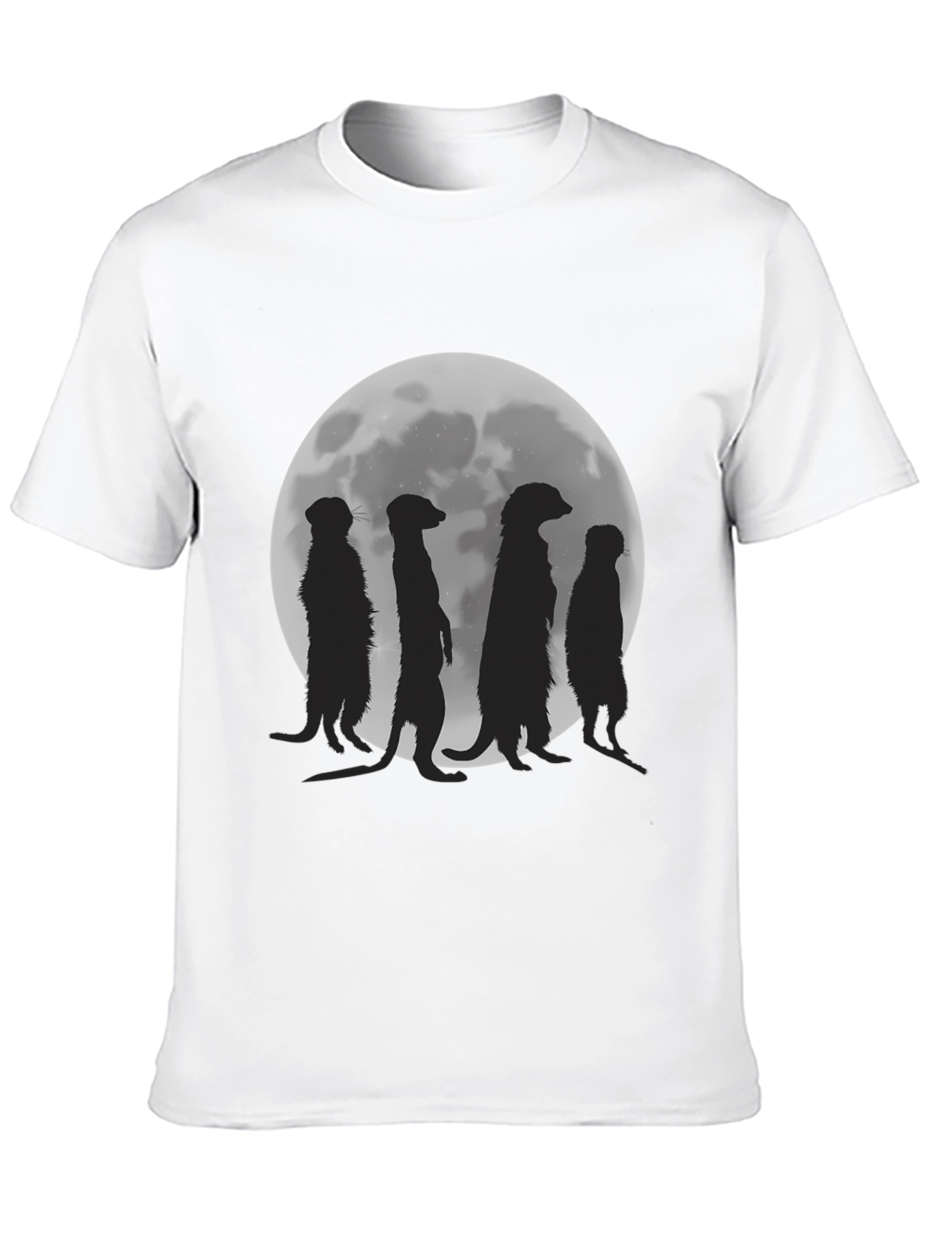 Meerkat Silhouette Moon Graphic Tee - Unisex