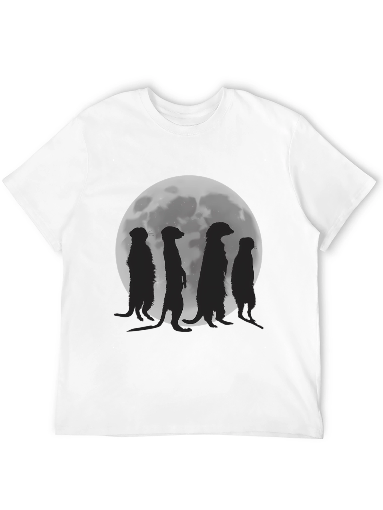 Meerkat Silhouette Moon Graphic Tee - Unisex