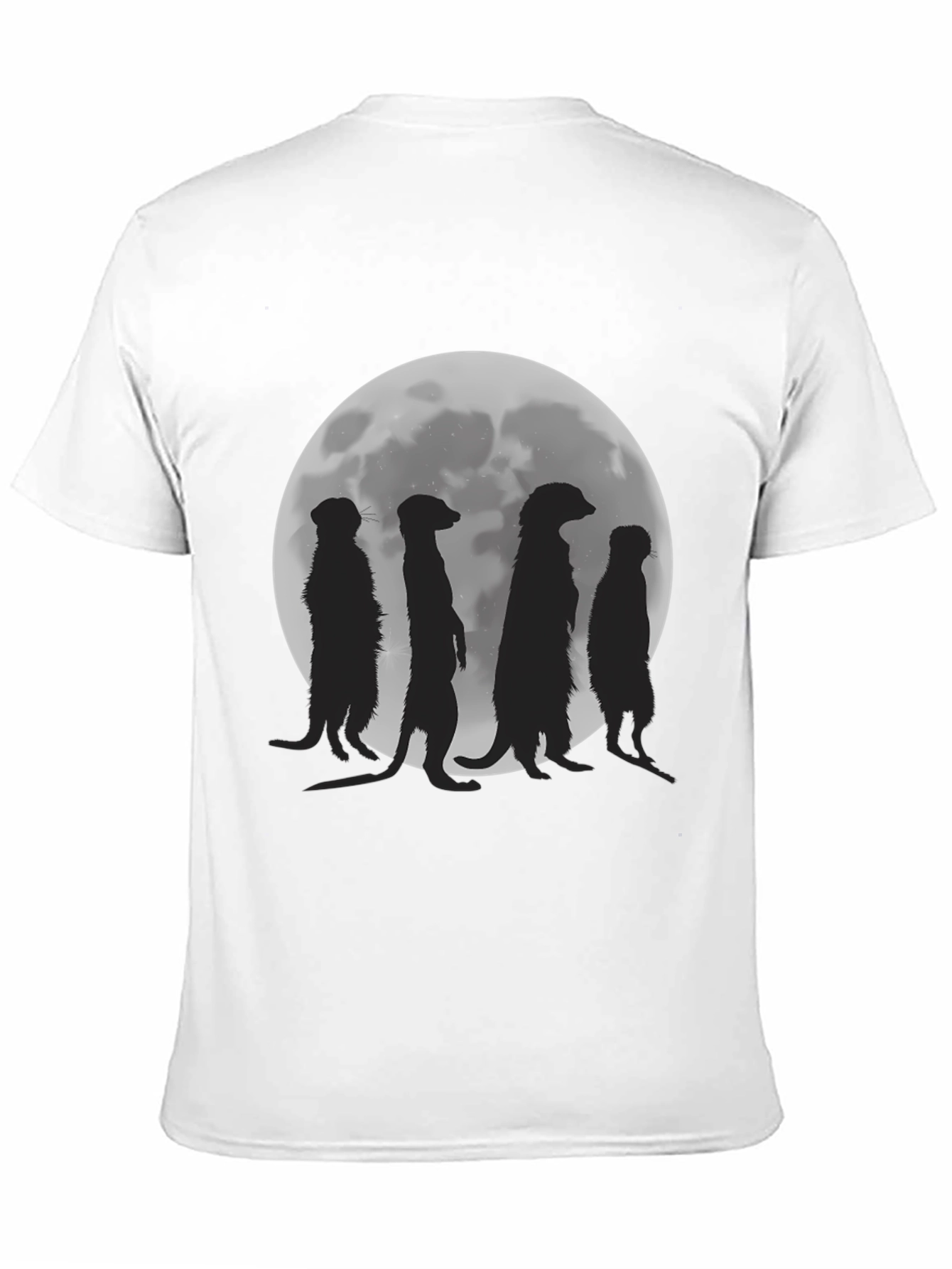 Meerkat Silhouette Moon Graphic Tee - Unisex