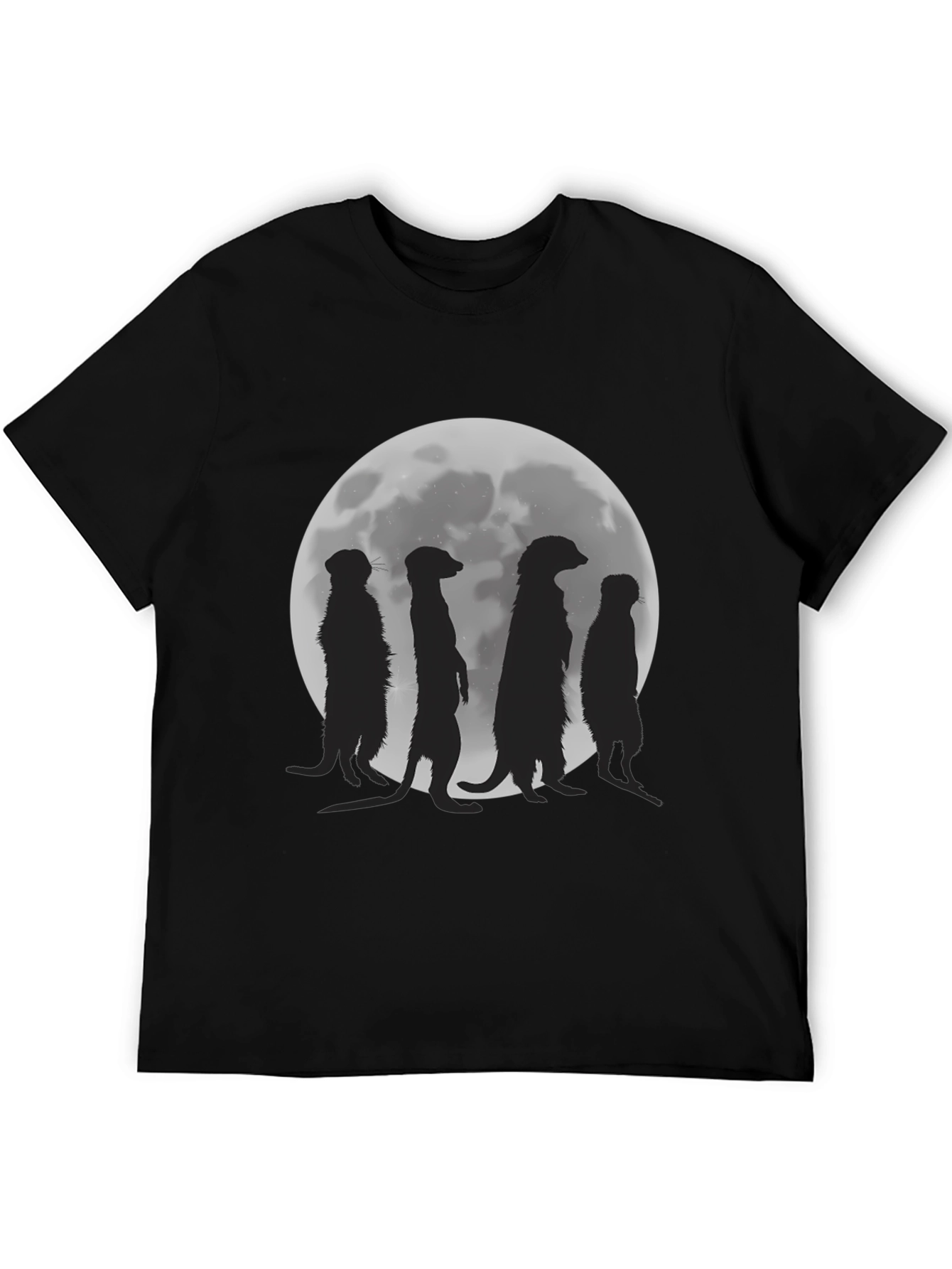Meerkat Silhouette Moon Graphic Tee - Unisex