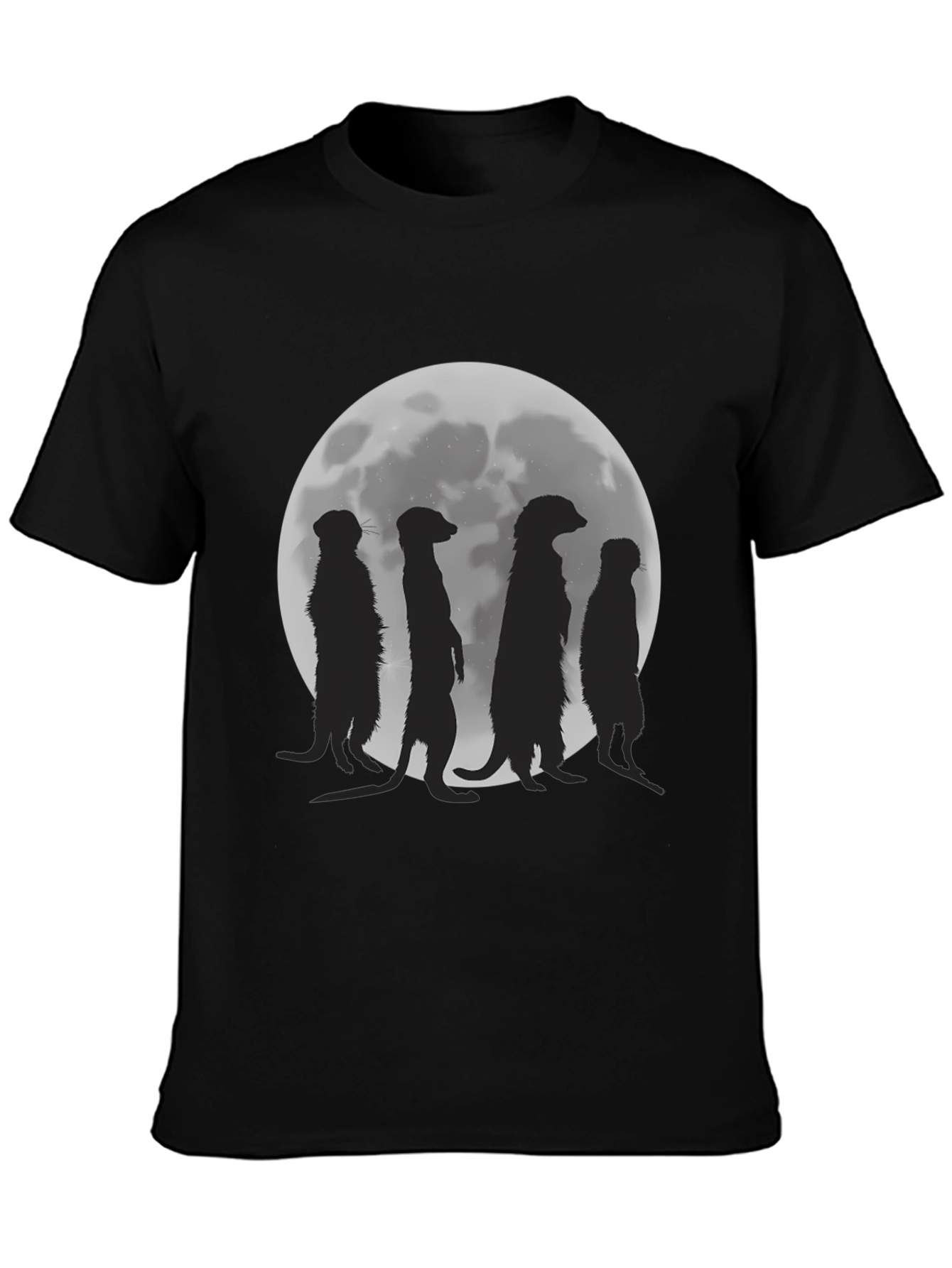 Meerkat Silhouette Moon Graphic Tee - Unisex