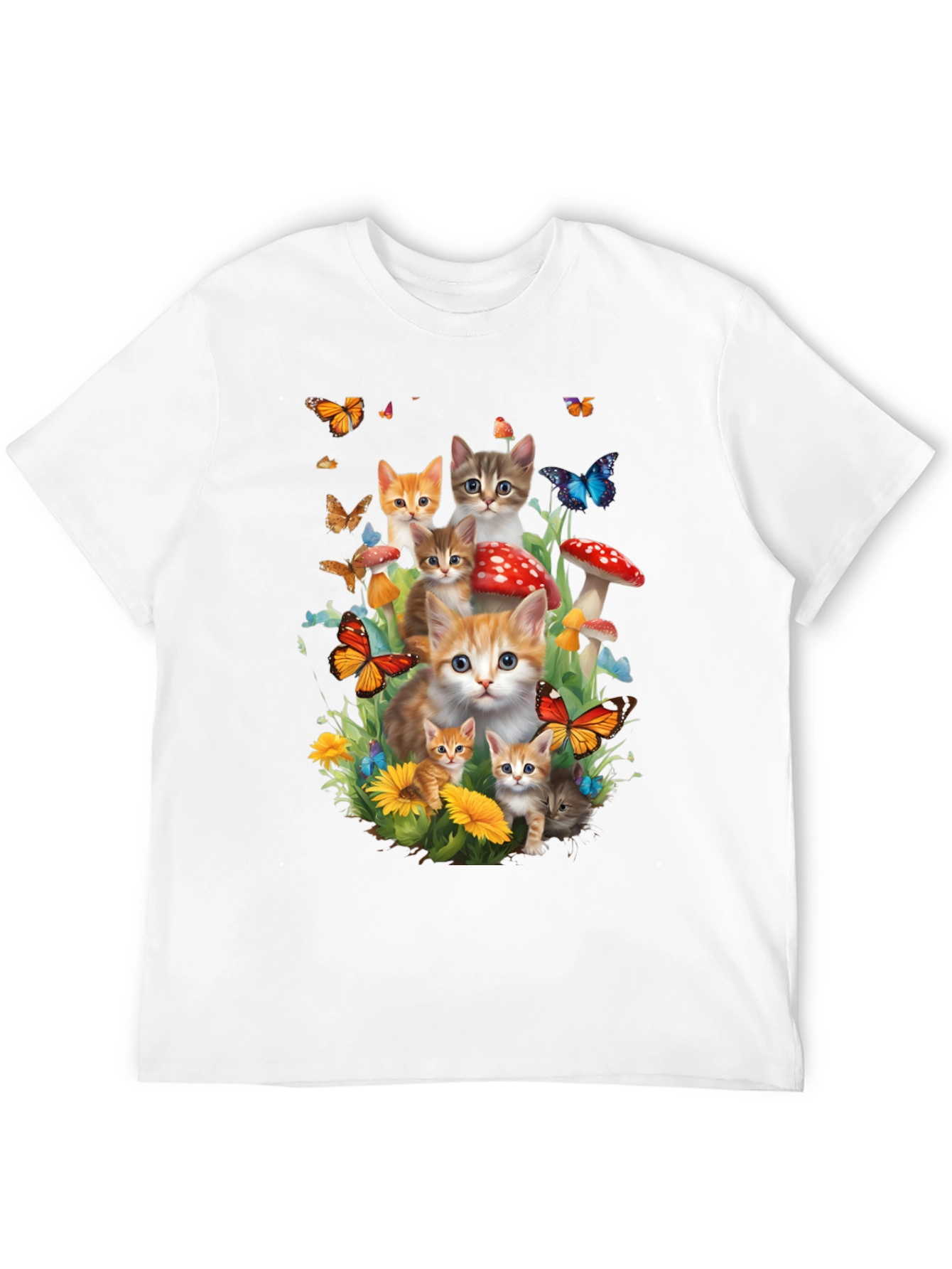 Cute Cats & Butterflies T-Shirt