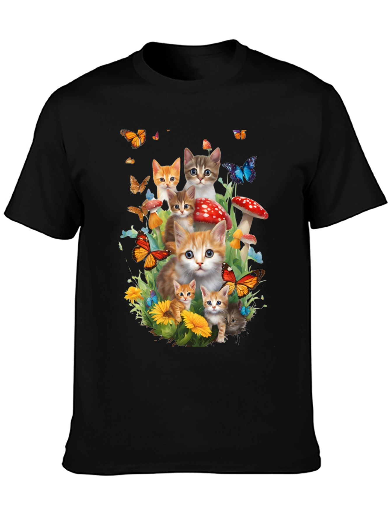 Cute Cats & Butterflies T-Shirt