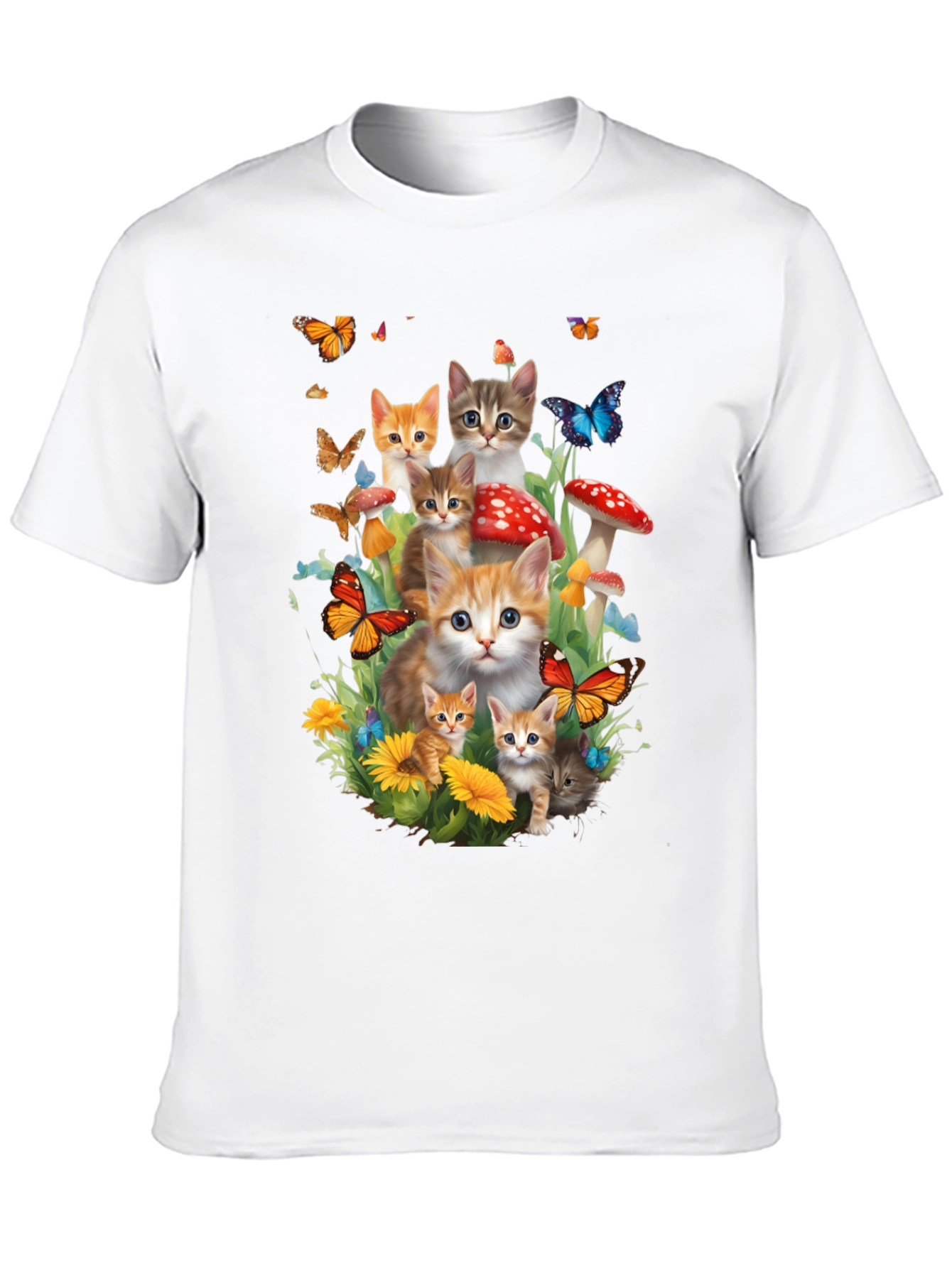 Cute Cats & Butterflies T-Shirt