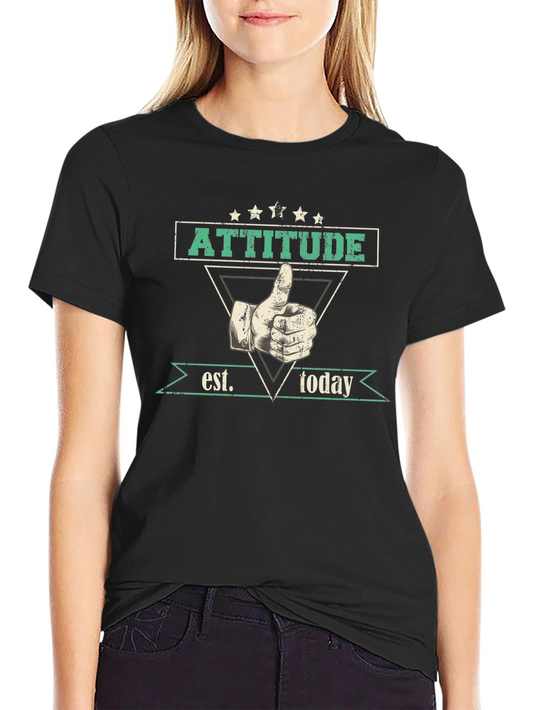 Attitude Established Today Graphic Tee - Black