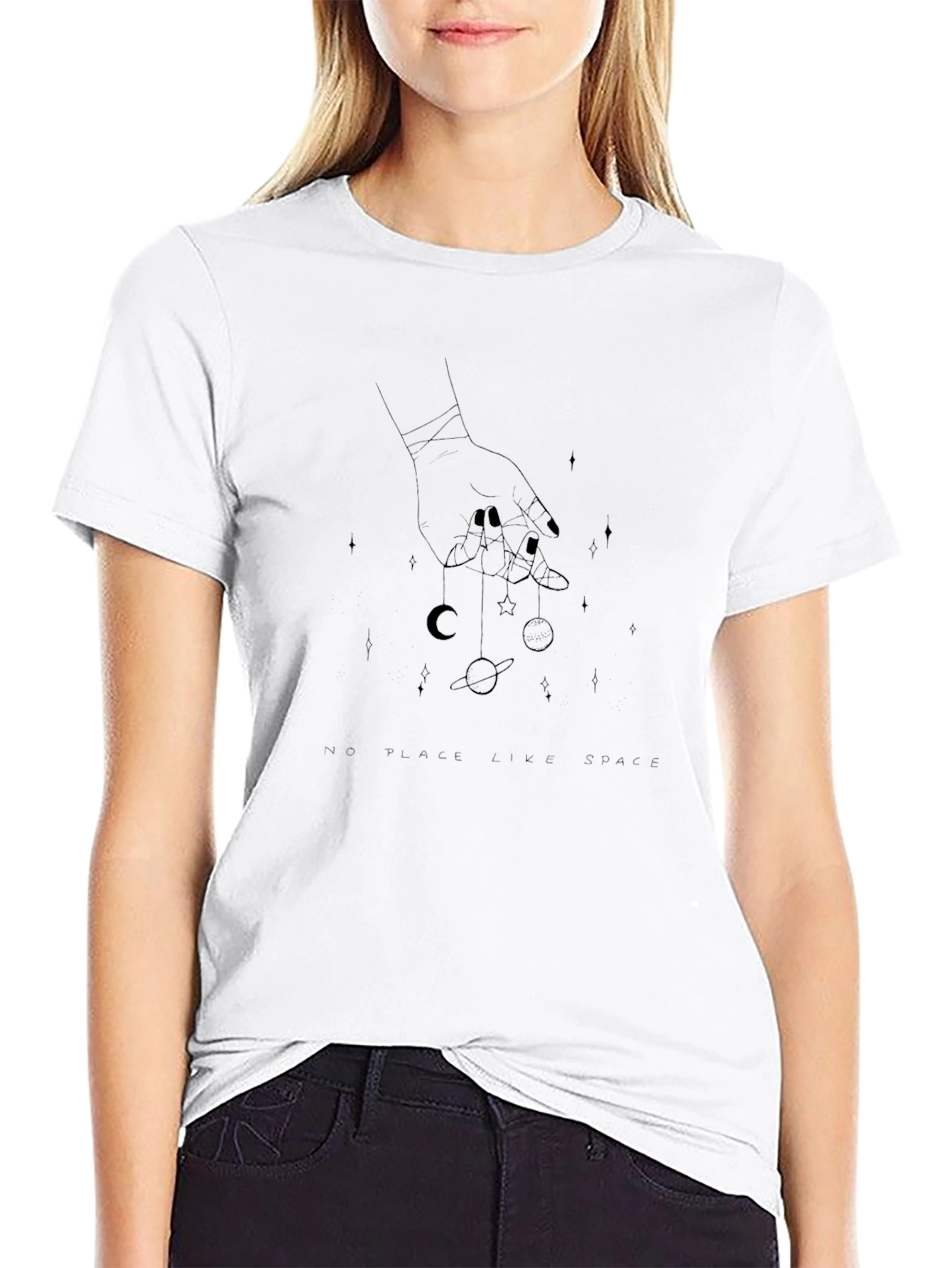 Celestial Hand Black Graphic Tee