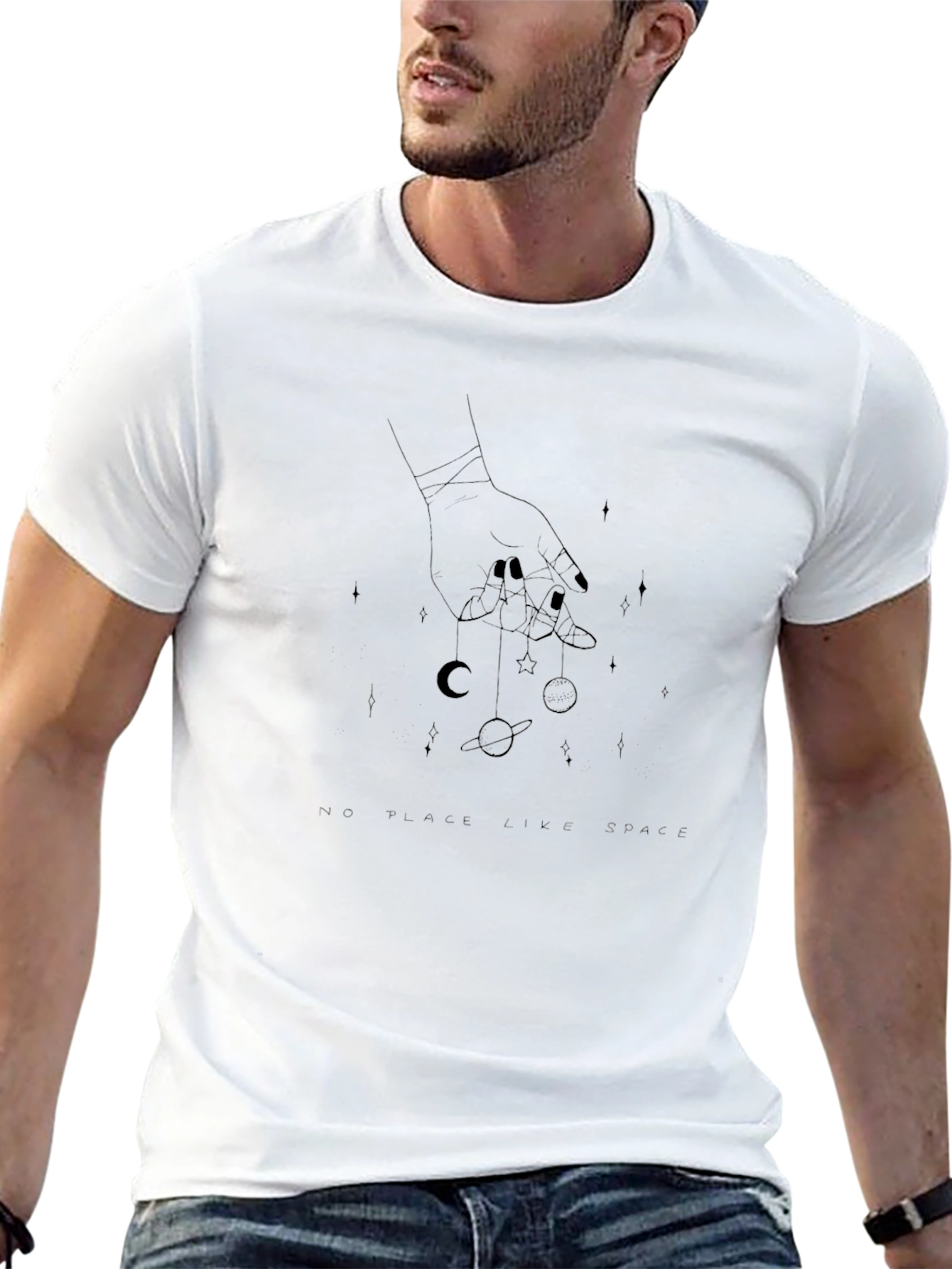 Celestial Hand Black Graphic Tee