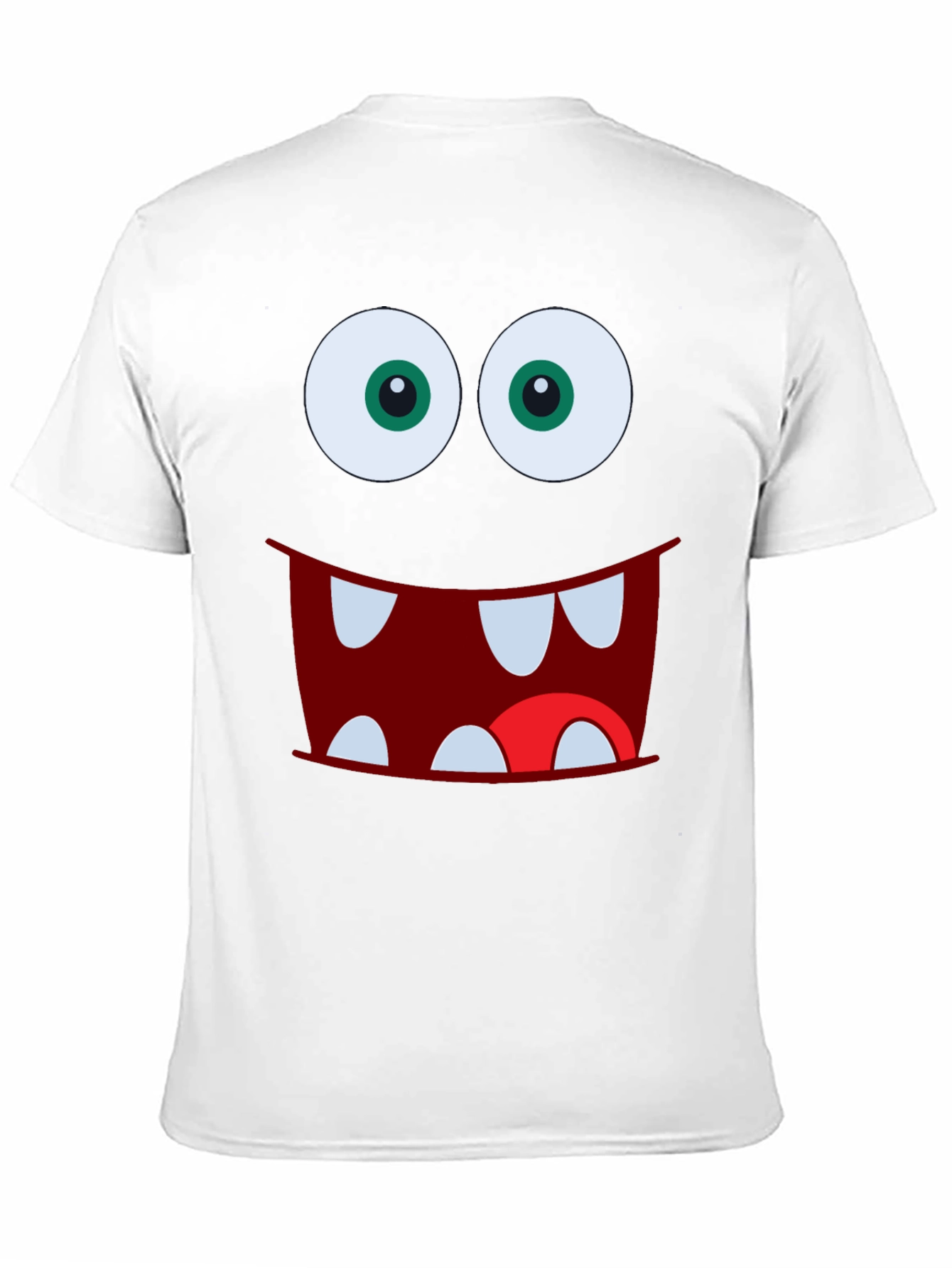 Monster Face Graphic Tee - Fun Black T-Shirt