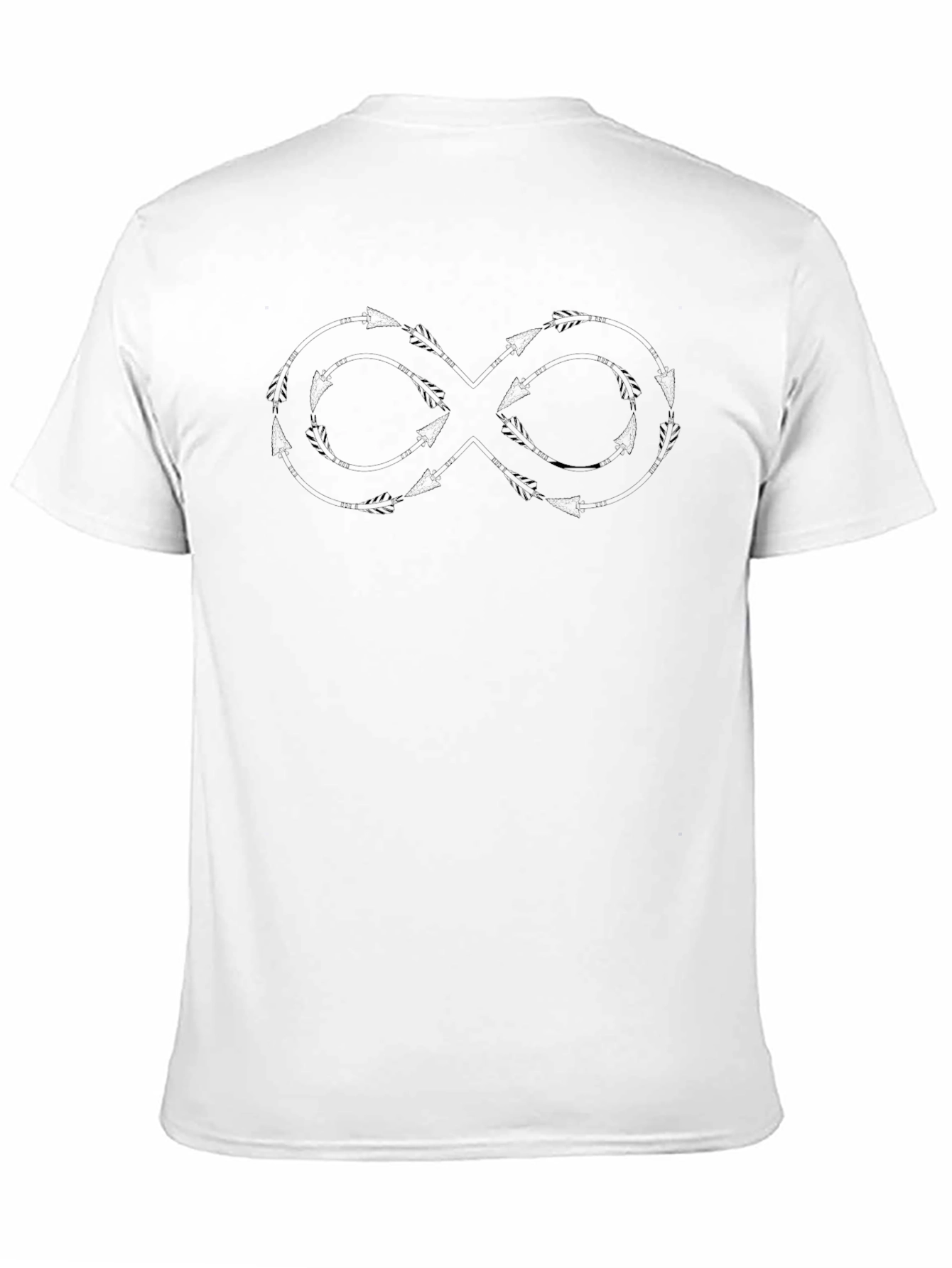 Infinity Arrows Graphic Tee - Soft Black Cotton