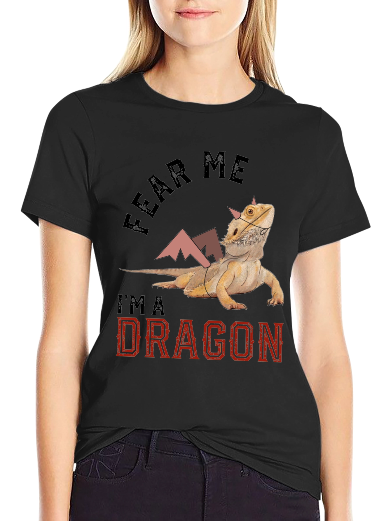 Fear Me Im A Dragon Bearded Dragon T-Shirt