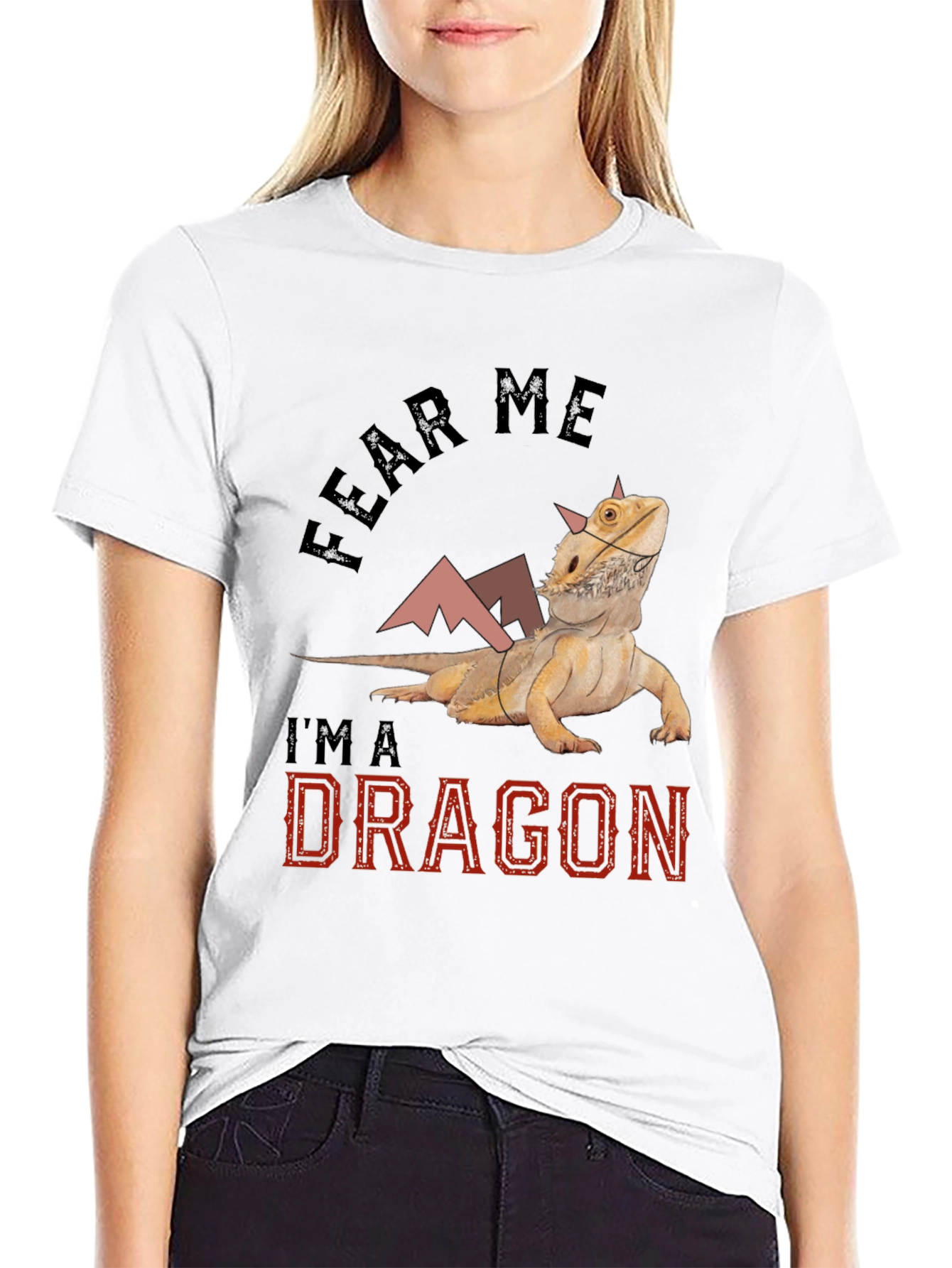Fear Me Im A Dragon Bearded Dragon T-Shirt