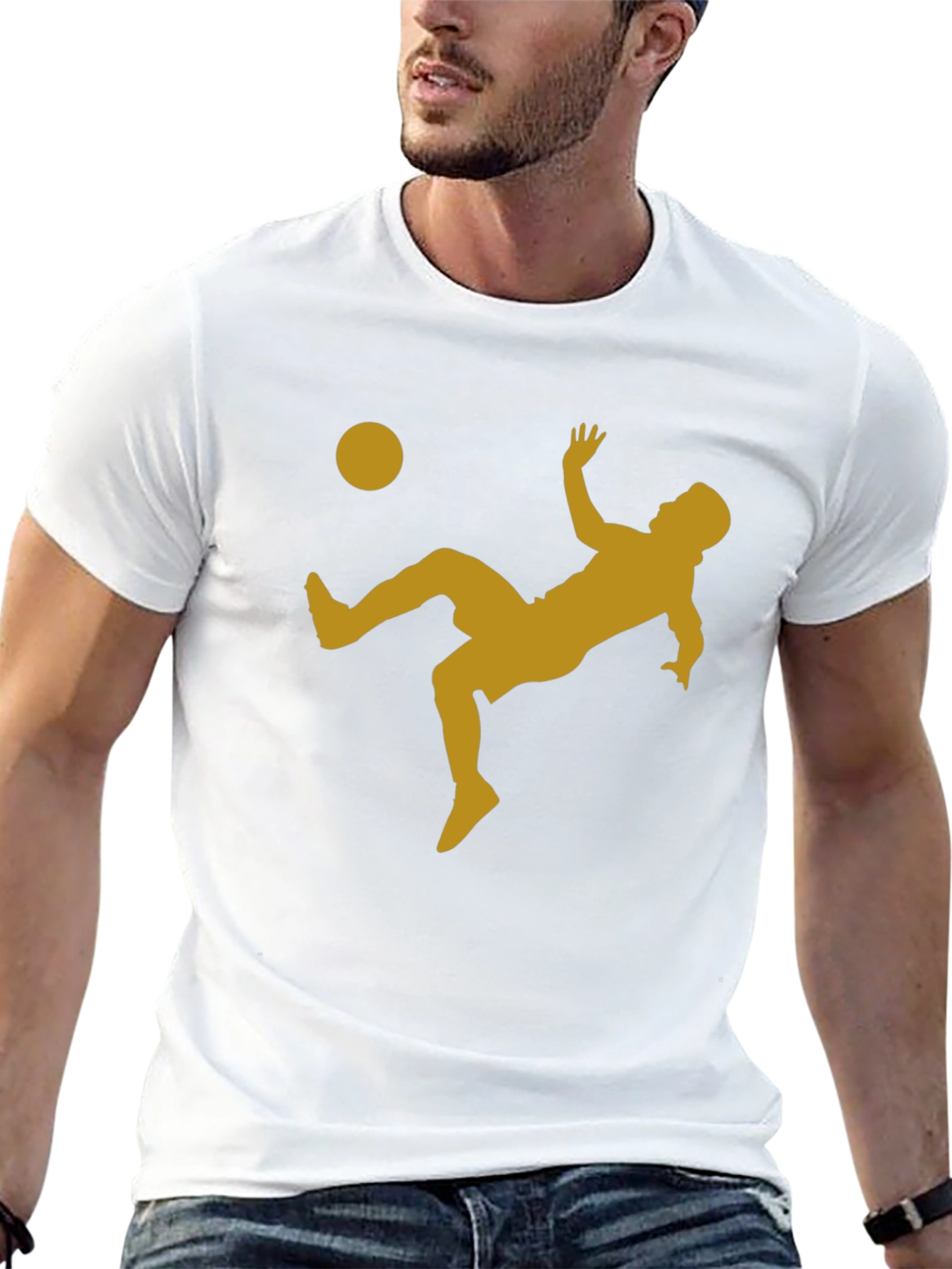 Soccer Bicycle Kick Graphic Tee - Black