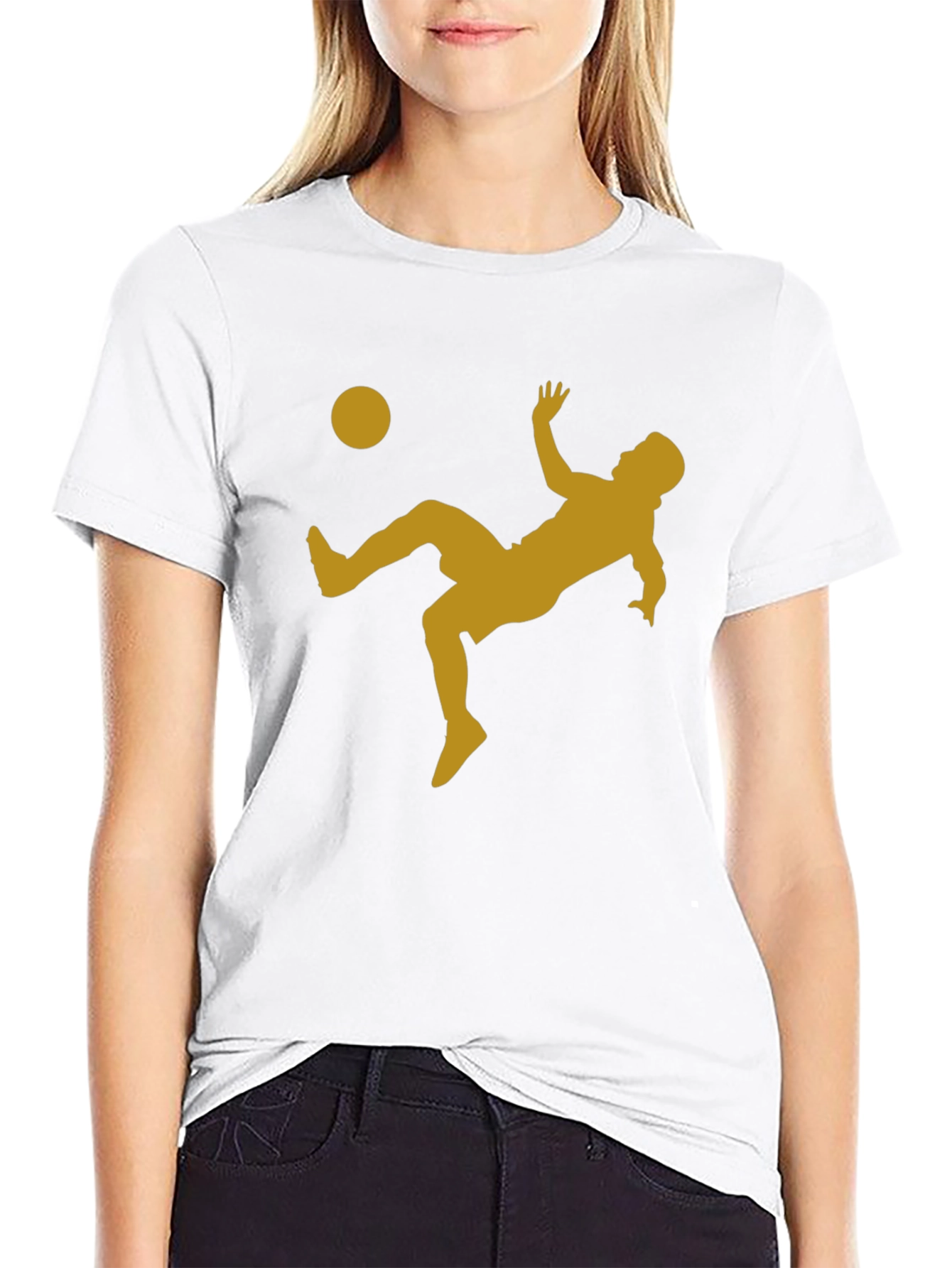 Soccer Bicycle Kick Graphic Tee - Black