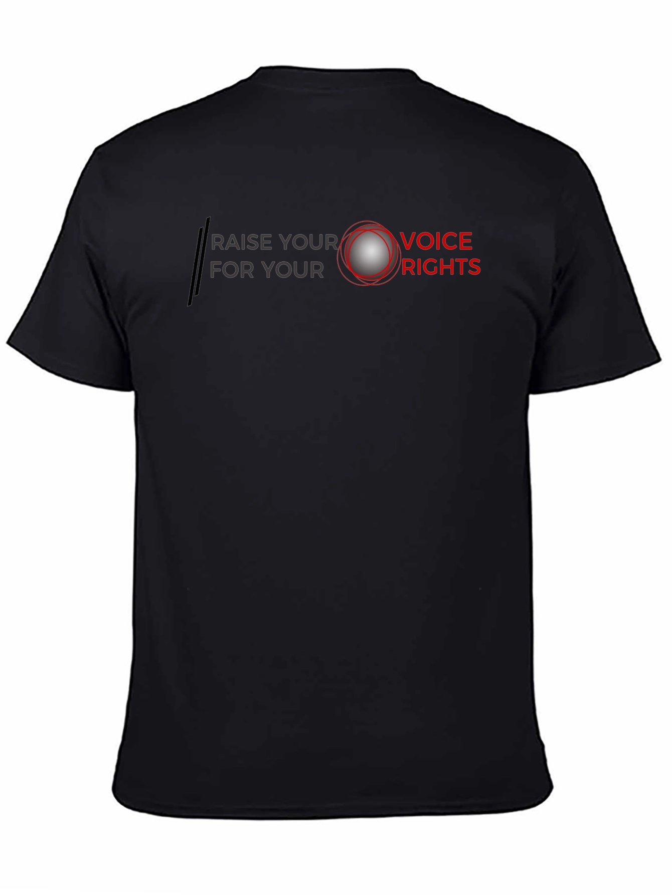 Raise Your Voice T-Shirt - Black Cotton