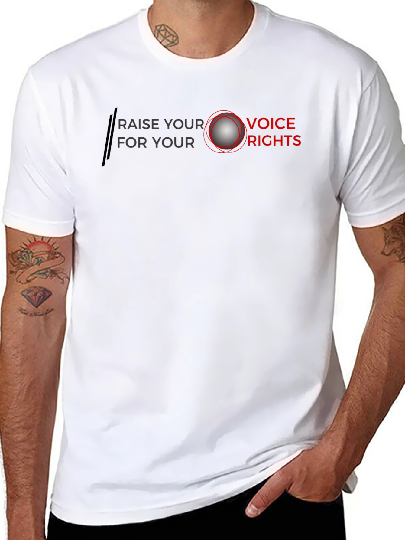 Raise Your Voice T-Shirt - Black Cotton
