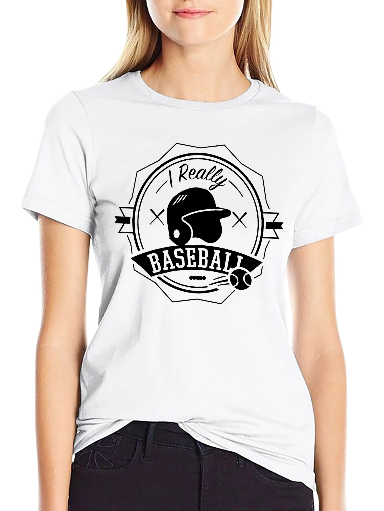 Baseball Graphic Tee - I Really Love Baseball Shirt