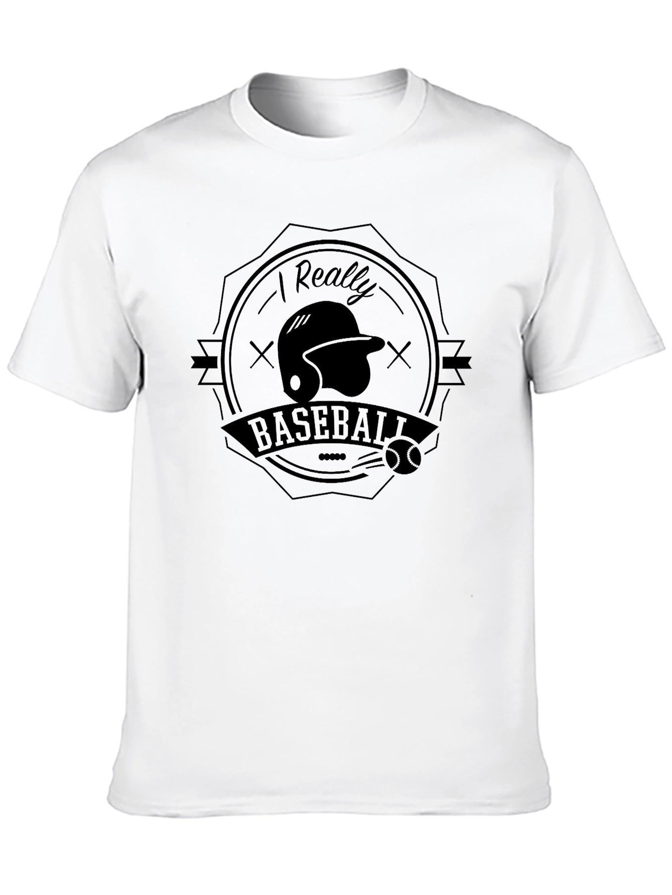 Baseball Graphic Tee - I Really Love Baseball Shirt