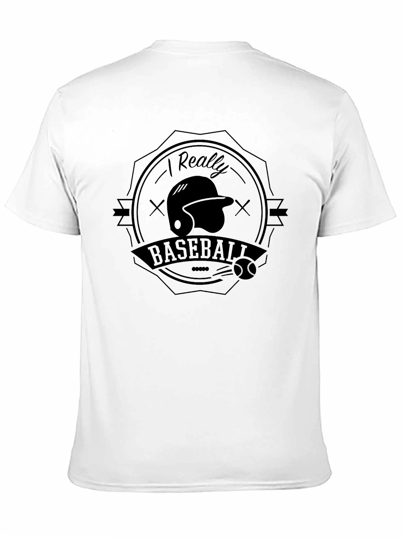 Baseball Graphic Tee - I Really Love Baseball Shirt