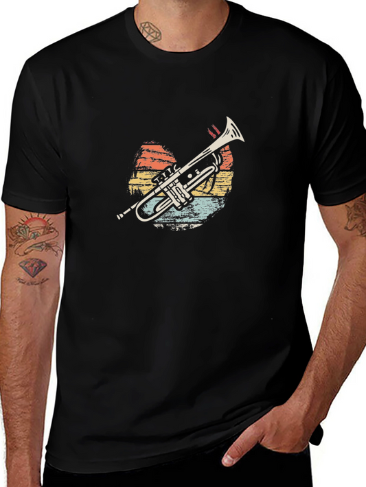 Vintage Trumpet Graphic Tee - Musicians Style