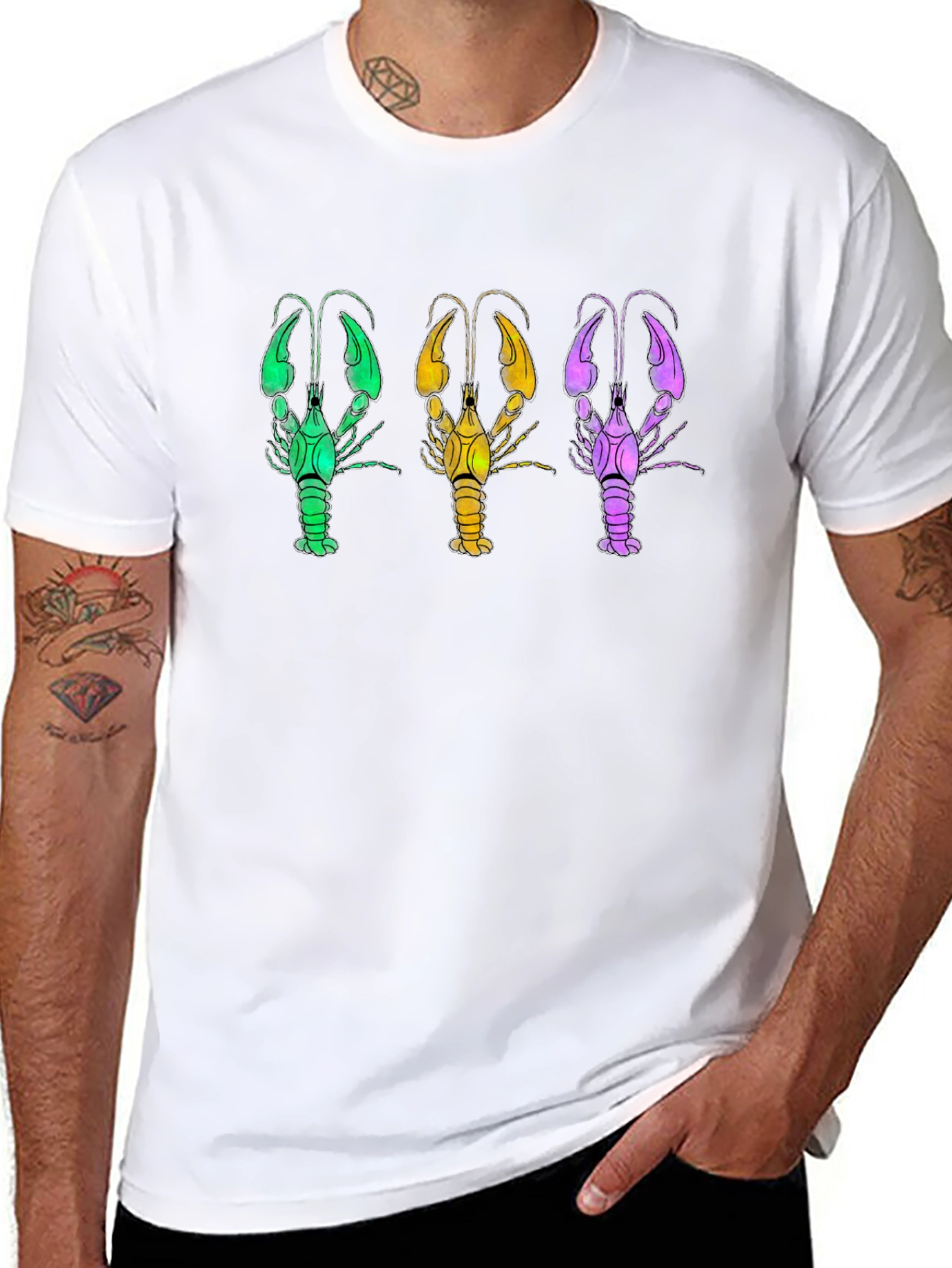 Crawfish Trio T-Shirt - Bold Graphic Tee