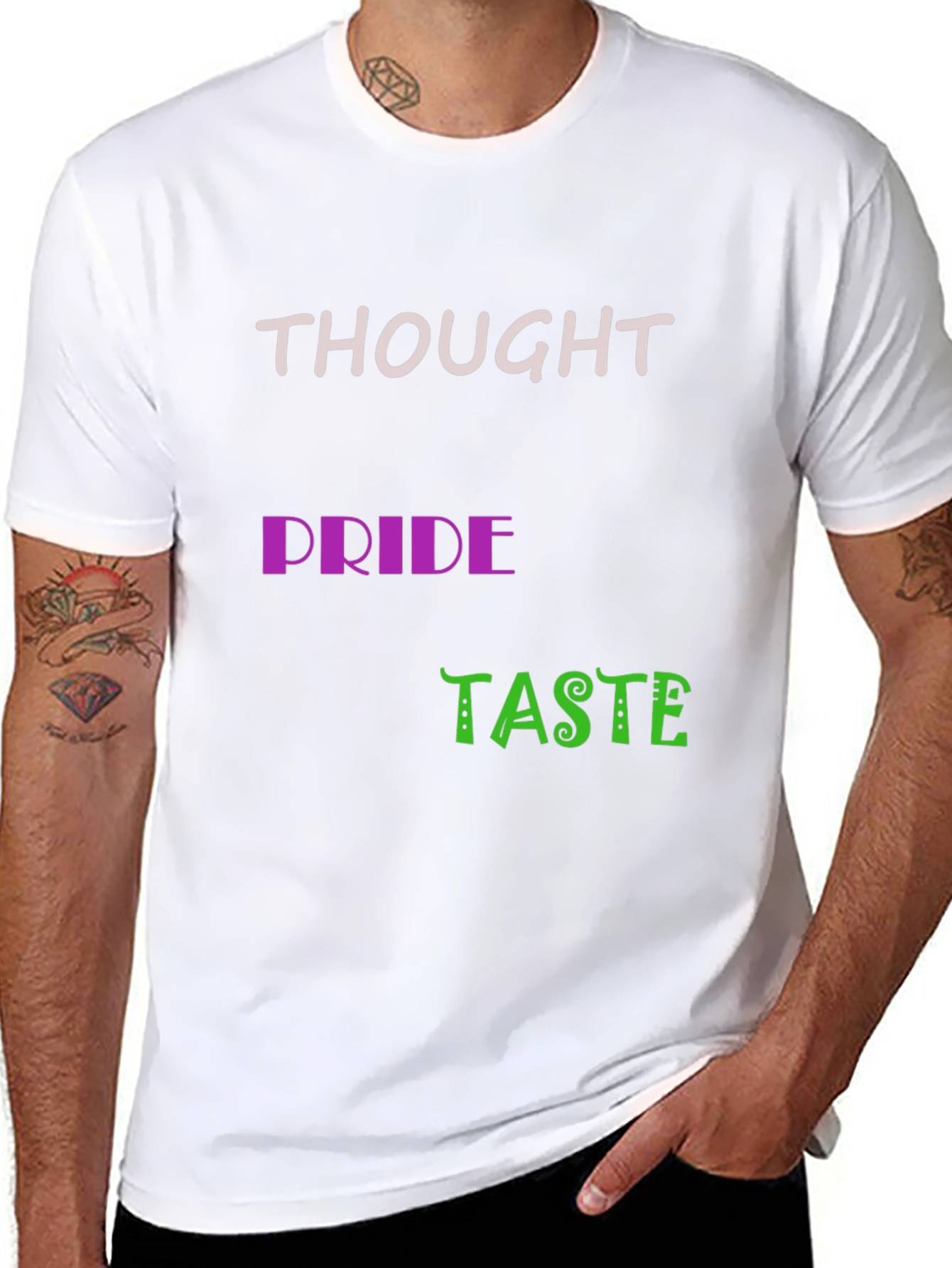Thought Pride Taste Black Graphic Tee