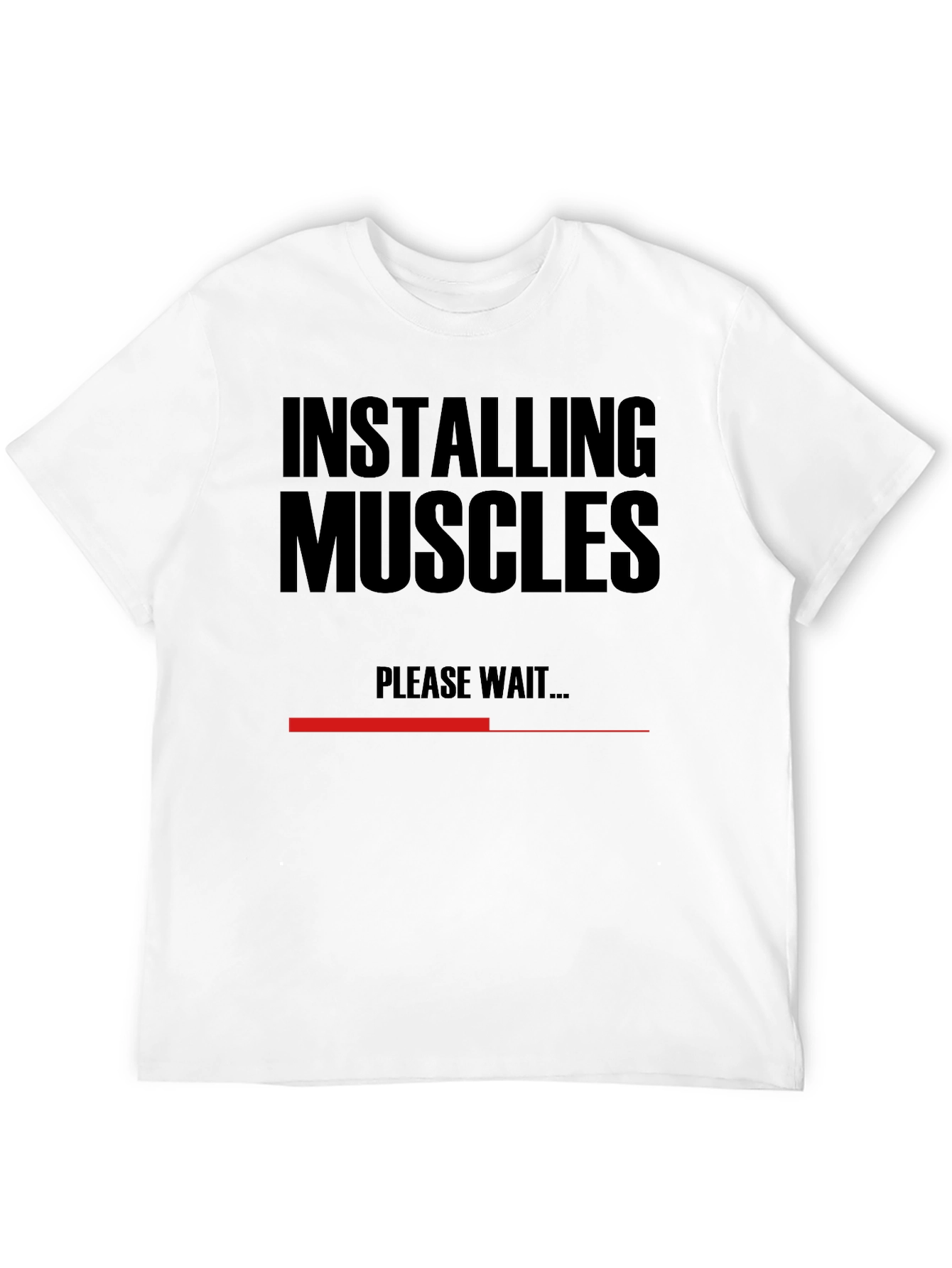 Installing Muscles T-Shirt - Funny Gym Workout Tee
