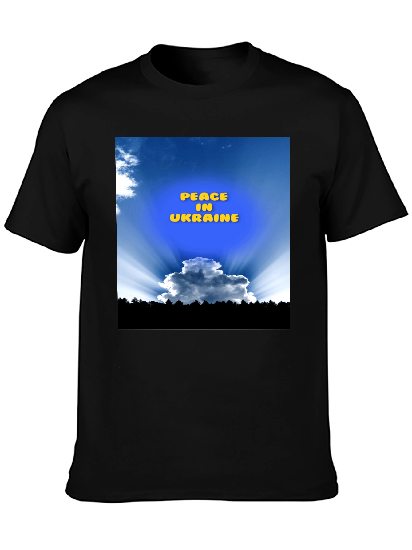 Peace in Ukraine Black T-Shirt