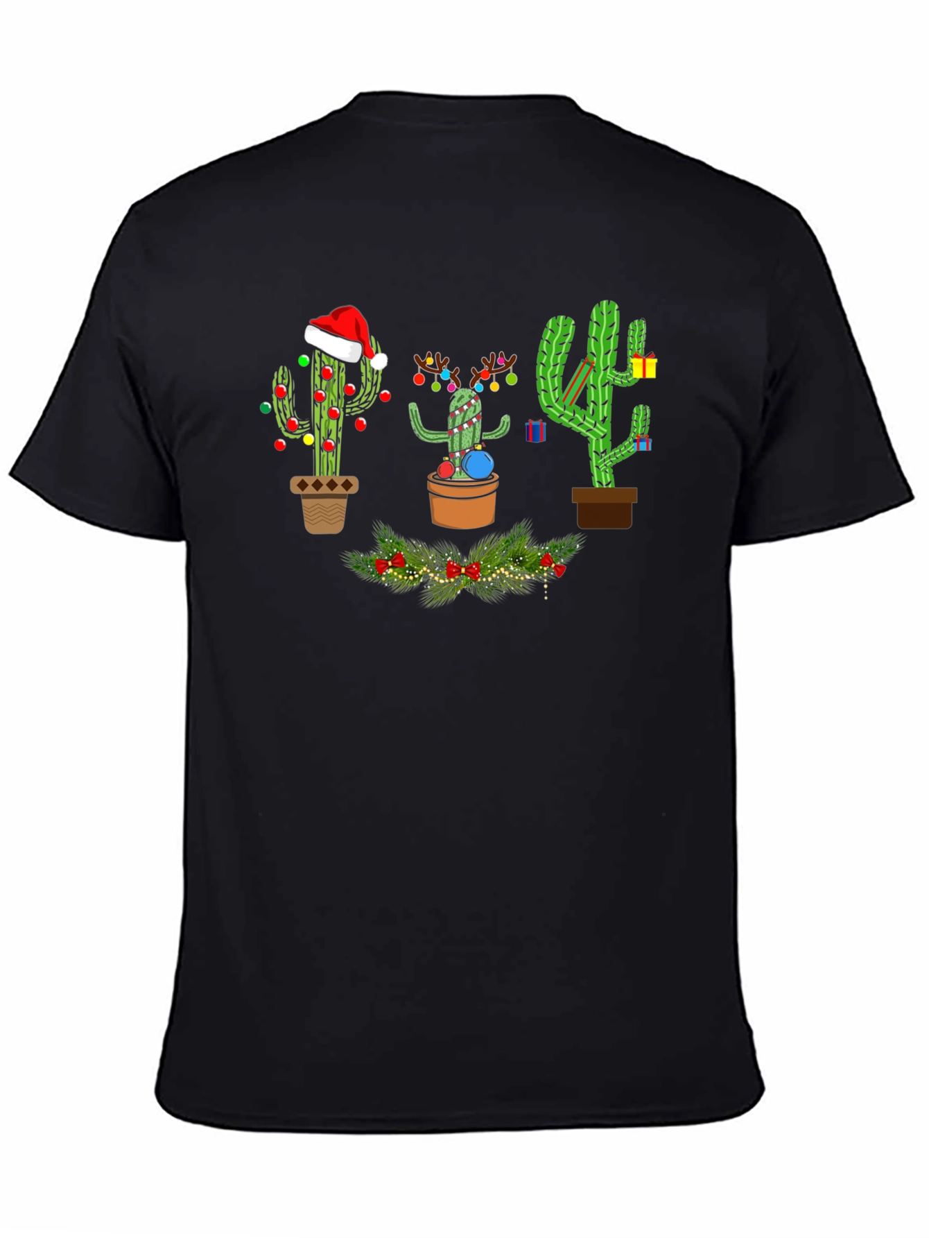 Festive Cactus Holiday T-Shirt