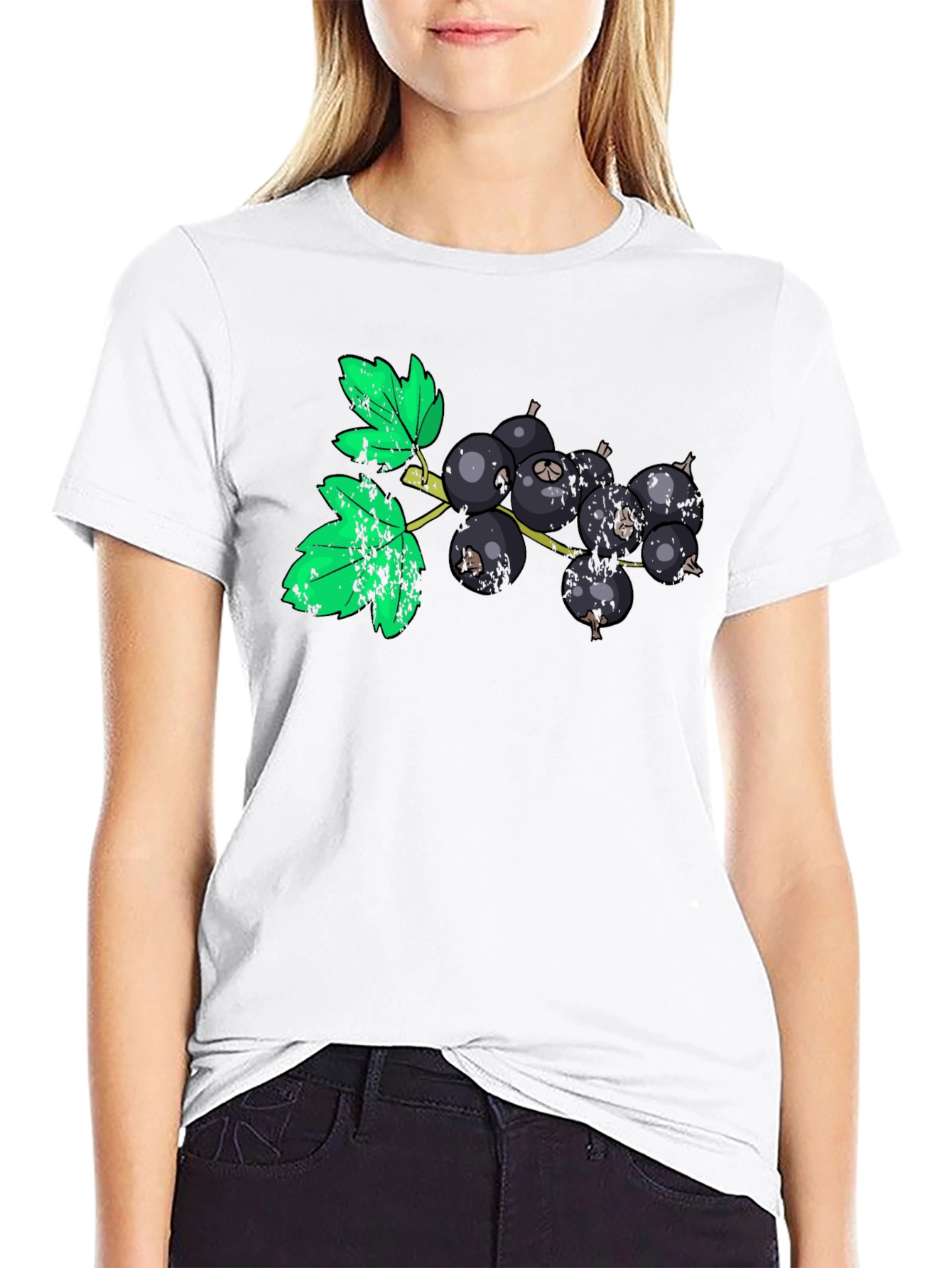 Black Currant Graphic Tee - Unique Fruit Print