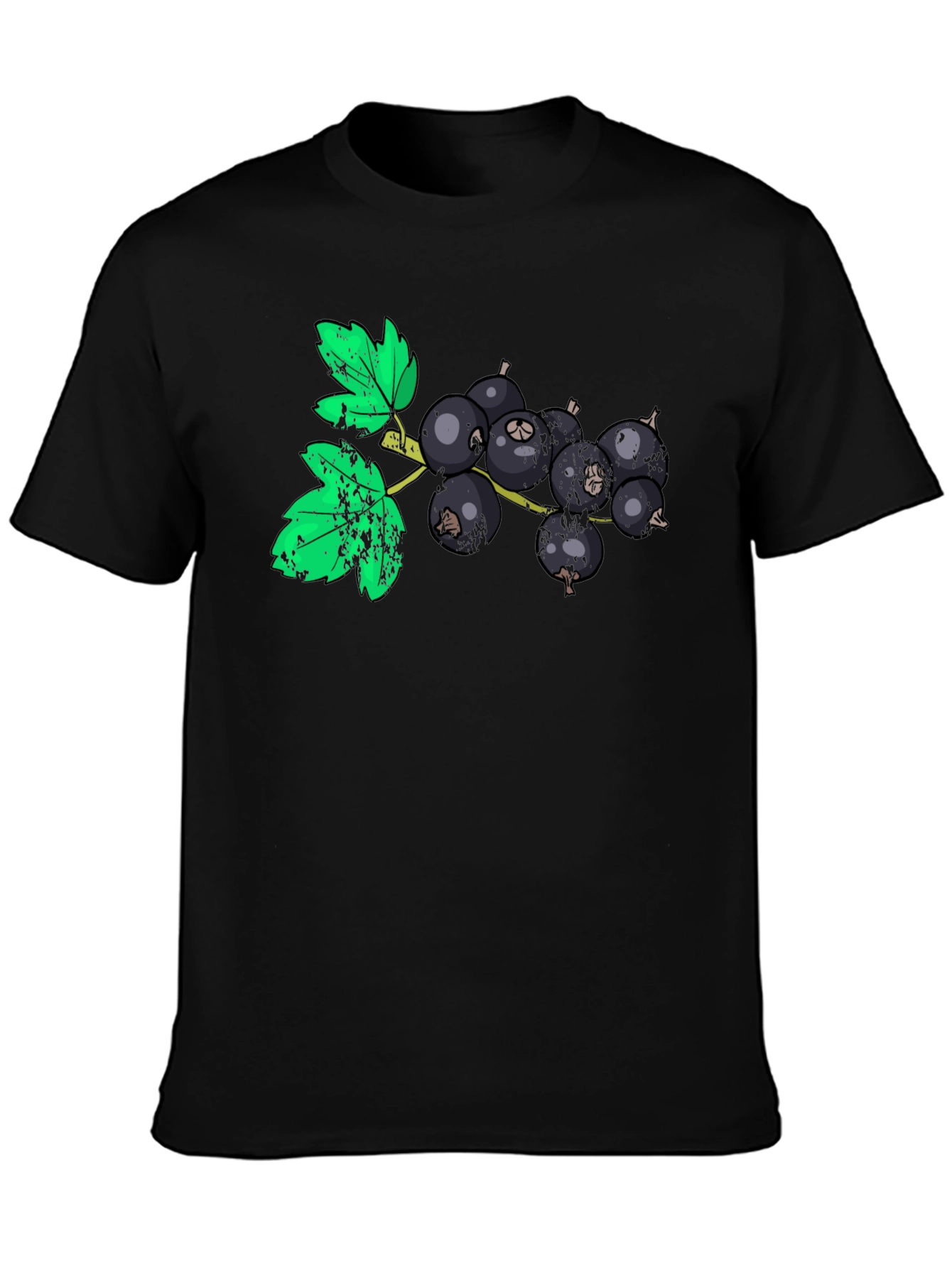Black Currant Graphic Tee - Unique Fruit Print