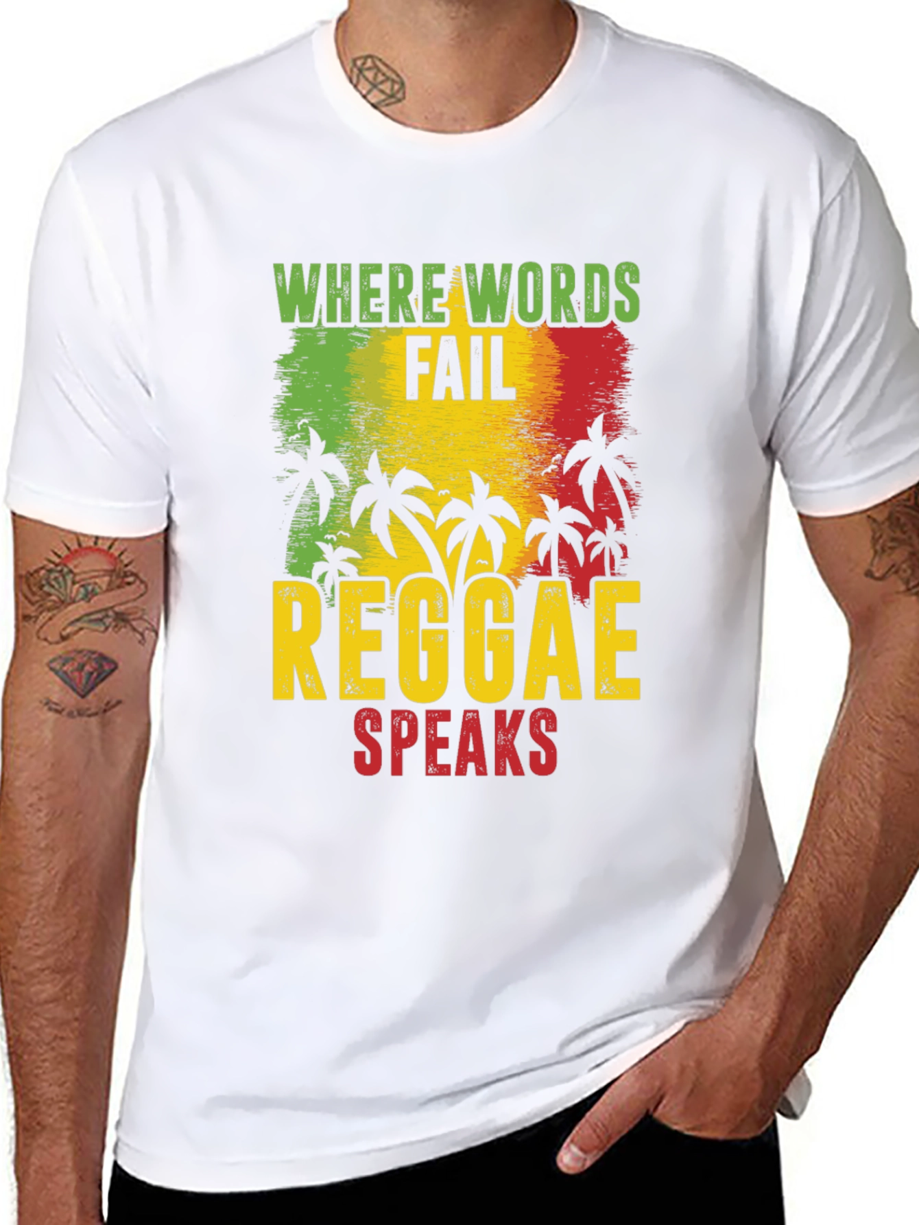 Reggae Speaks Graphic Tee - Rastafarian Inspired T-Shirt