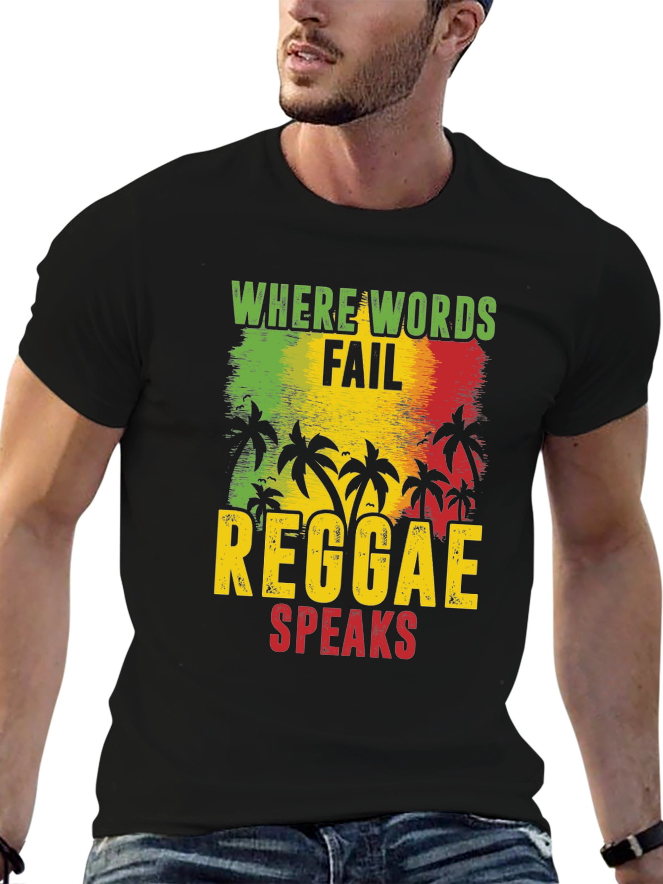 Reggae Speaks Graphic Tee - Rastafarian Inspired T-Shirt