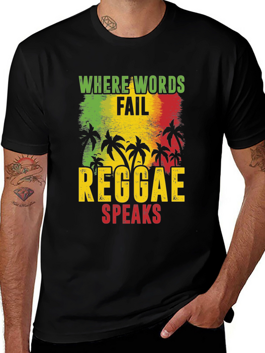 Reggae Speaks Graphic Tee - Rastafarian Inspired T-Shirt