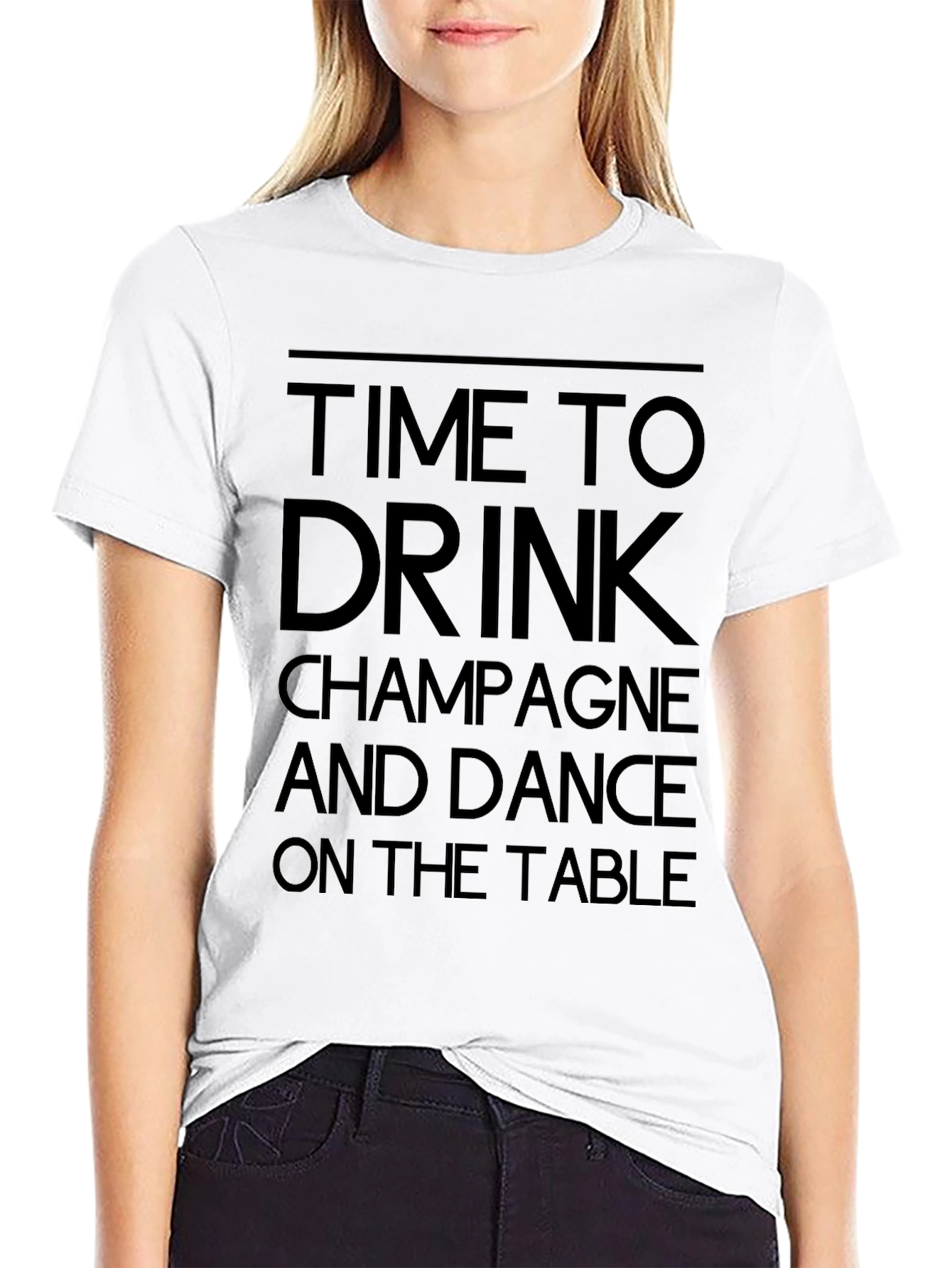 Time To Drink Champagne Graphic T-Shirt
