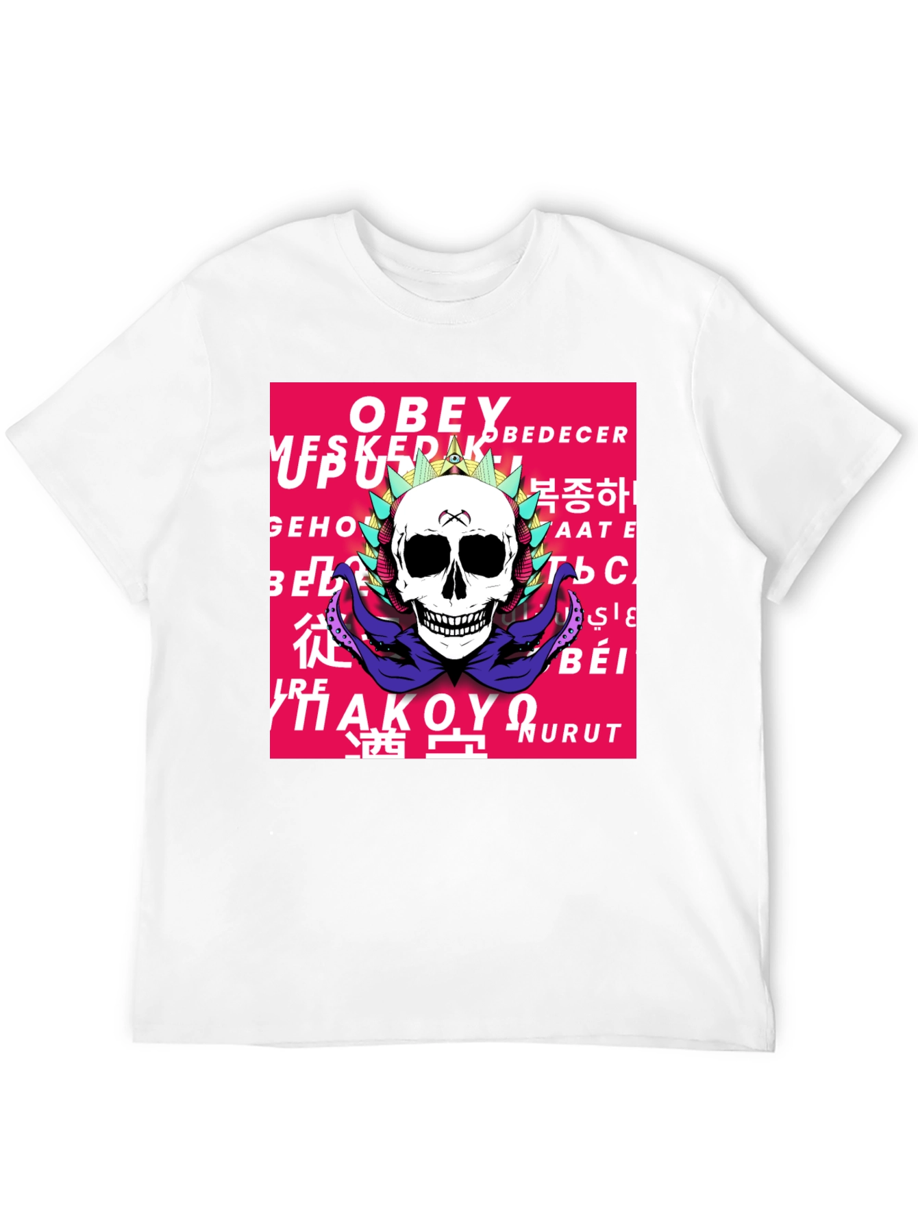 Obey Skull Graphic Print T-Shirt