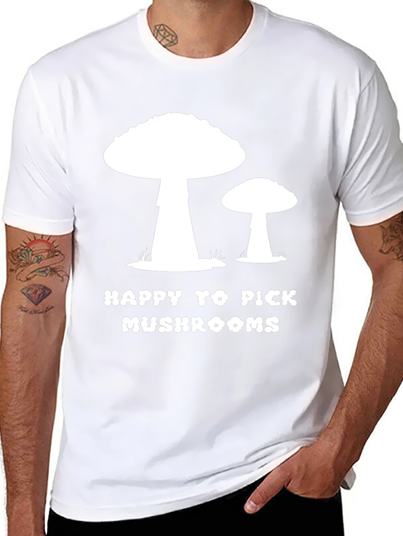 Mushroom Picker Black T-Shirt