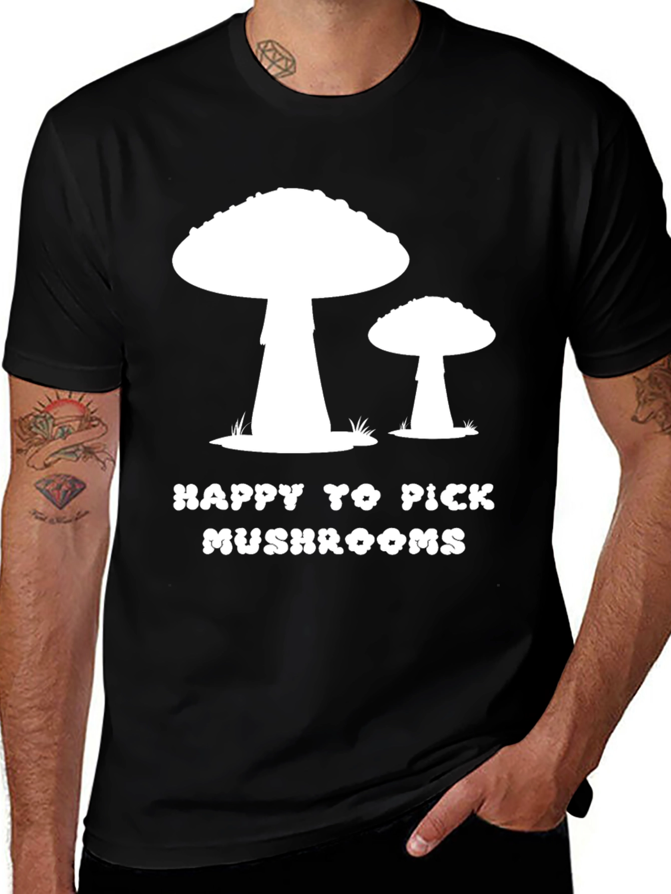 Mushroom Picker Black T-Shirt