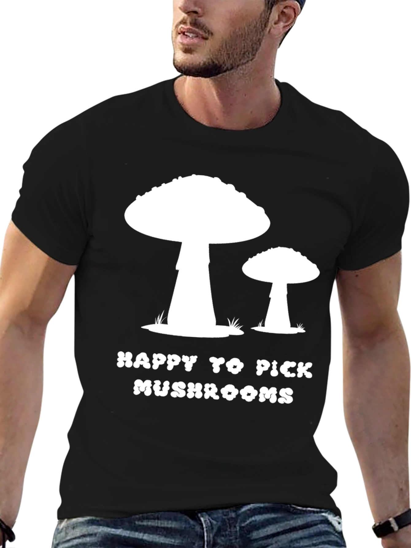 Mushroom Picker Black T-Shirt