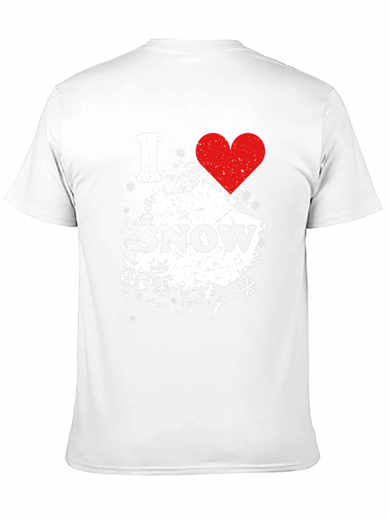I Heart Snow Black Graphic Tee Shirt