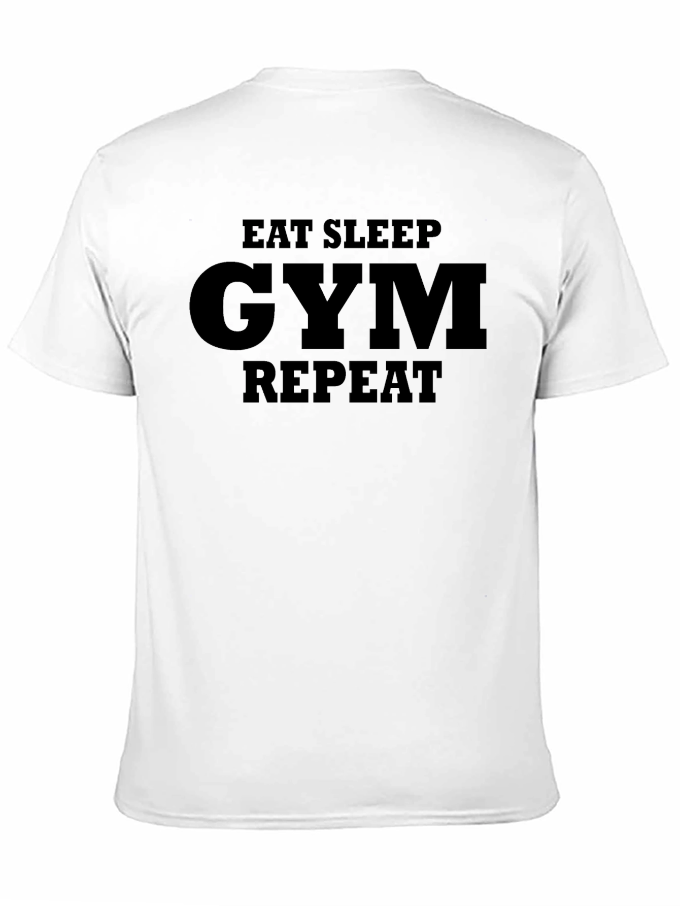 Eat Sleep Gym Repeat Black Graphic T-Shirt