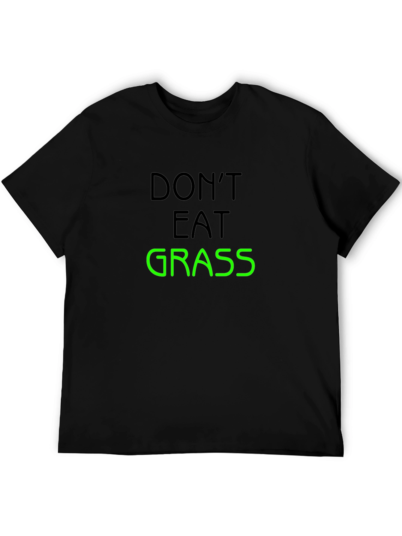 Dont Eat Grass Graphic T-Shirt - Black