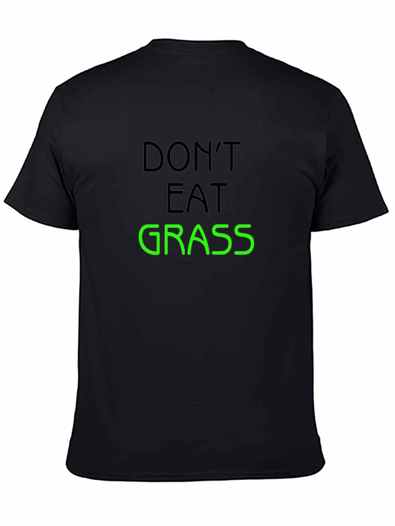 Dont Eat Grass Graphic T-Shirt - Black