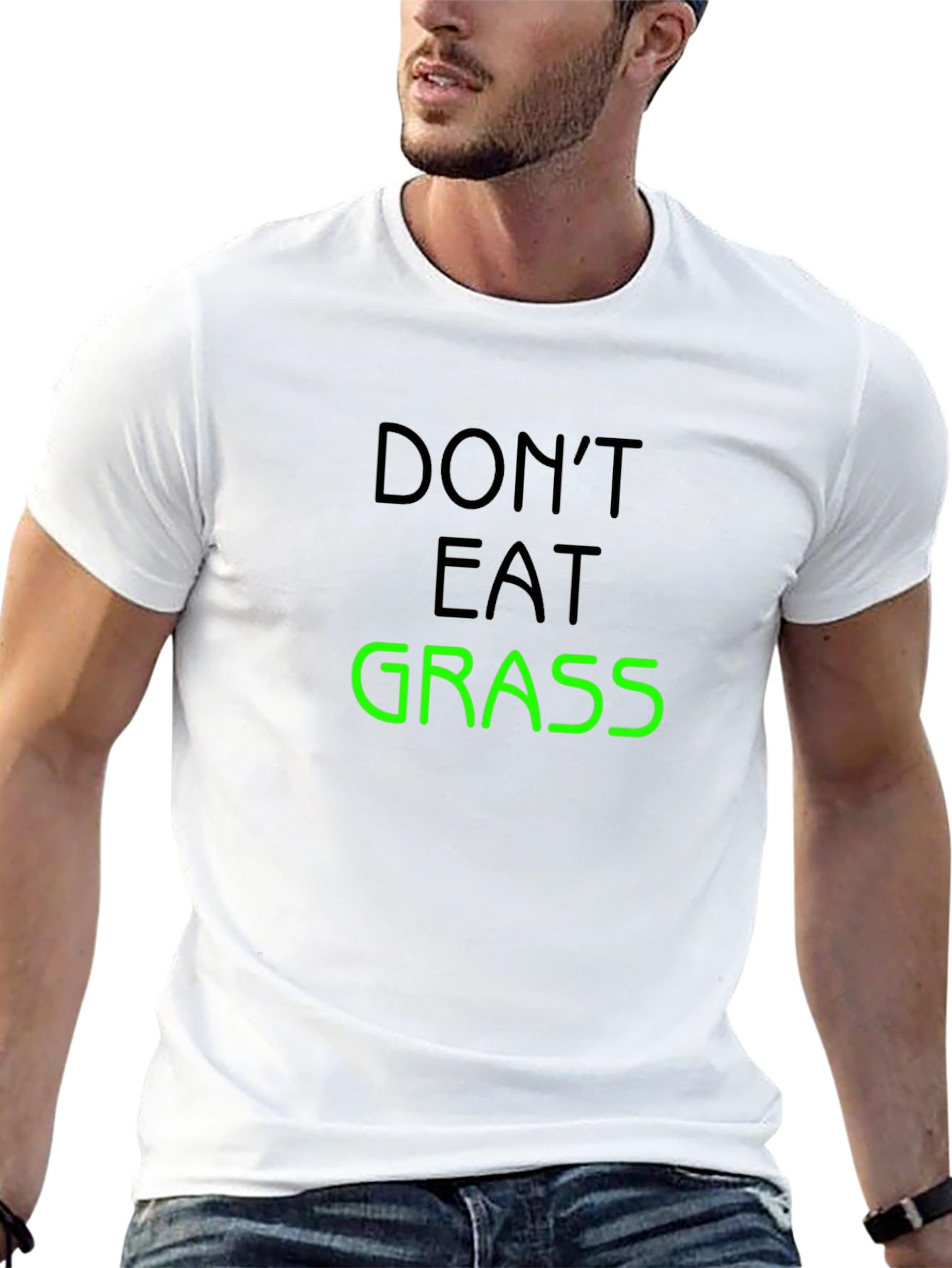 Dont Eat Grass Graphic T-Shirt - Black