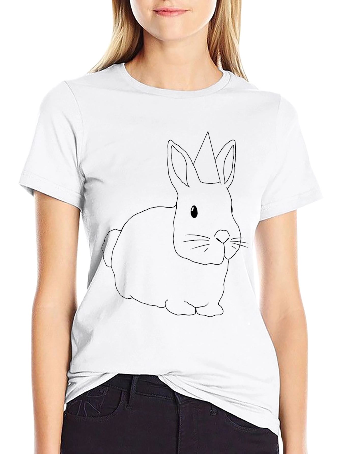 Bunny Crown Mens Black T-Shirt