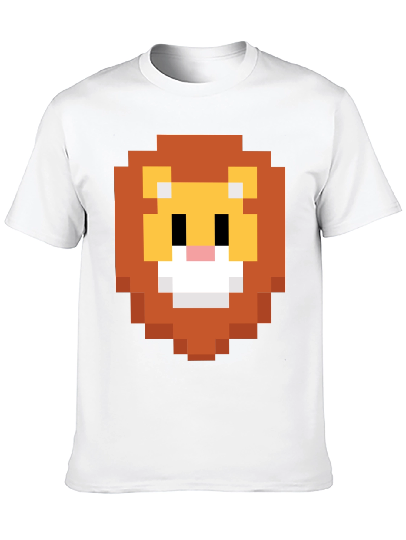 Pixel Lion Graphic Tee - Retro Style