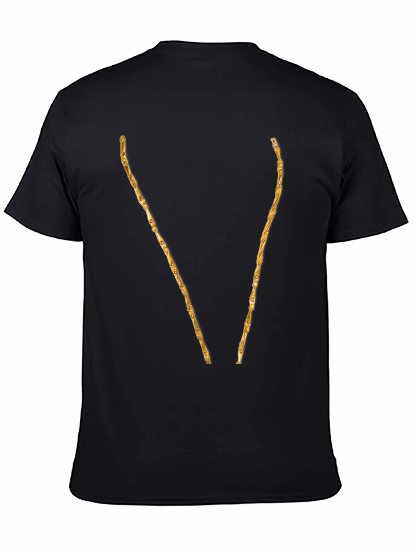 Golden Sticks Graphic Black T-Shirt
